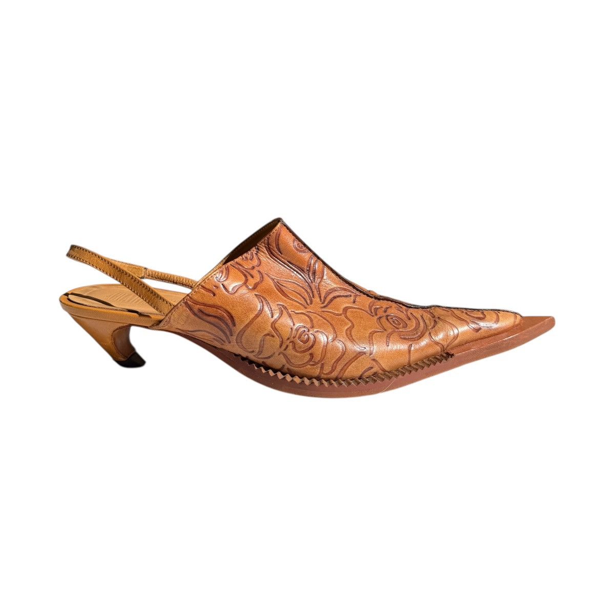 KNWLS Embossed, leather sling back mule Size US 10 / IT 40 - 1 Thumbnail