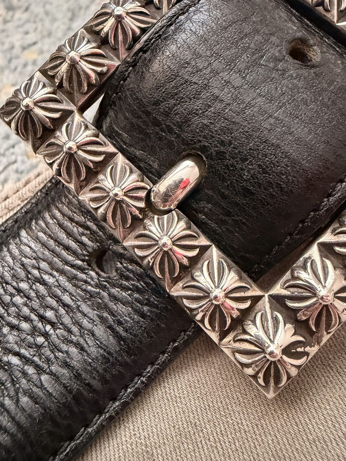 Chrome Hearts Chrome Hearts Pyramid Plus Square Buckle Belt Size 32 Size 32 - 4 Thumbnail