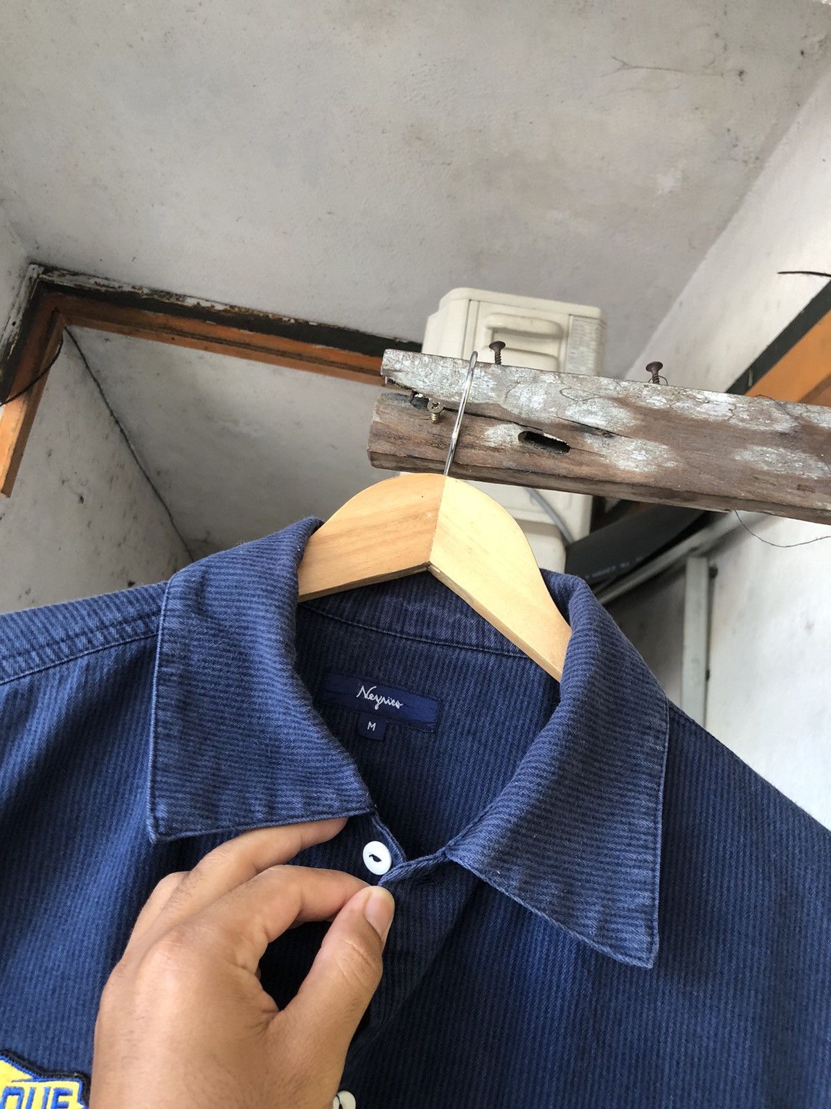 Indigo Neyries Subdue Moto Racing Indigo Work Button Up Shirt Size US M / EU 48-50 / 2 - 6 Thumbnail