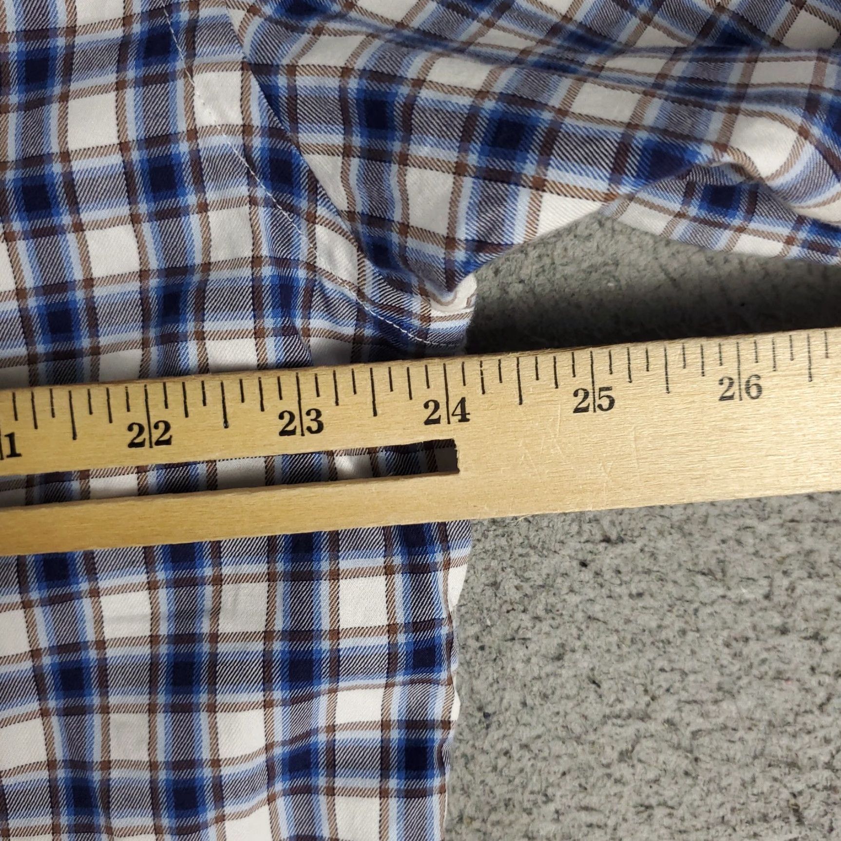 BUGATCHI Bugatchi Uomo Shirt Mens 2XL Blue Plaid Button Up Long Sleeve Size US XXL / EU 58 / 5 - 5 Thumbnail
