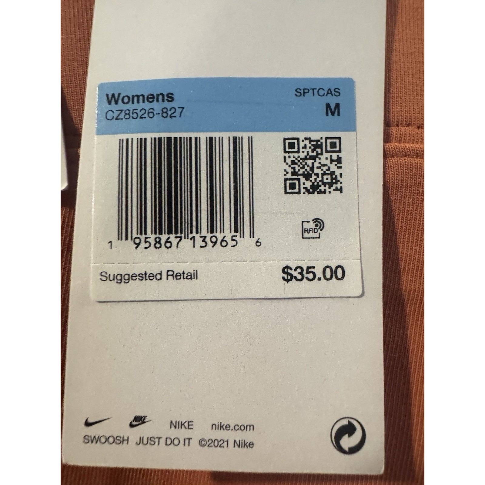 Nike NIKE Womens Tight Fit Mid Rise Short Length Coral Shorts NWT Size 32" / US 10 / IT 46 - 3 Thumbnail
