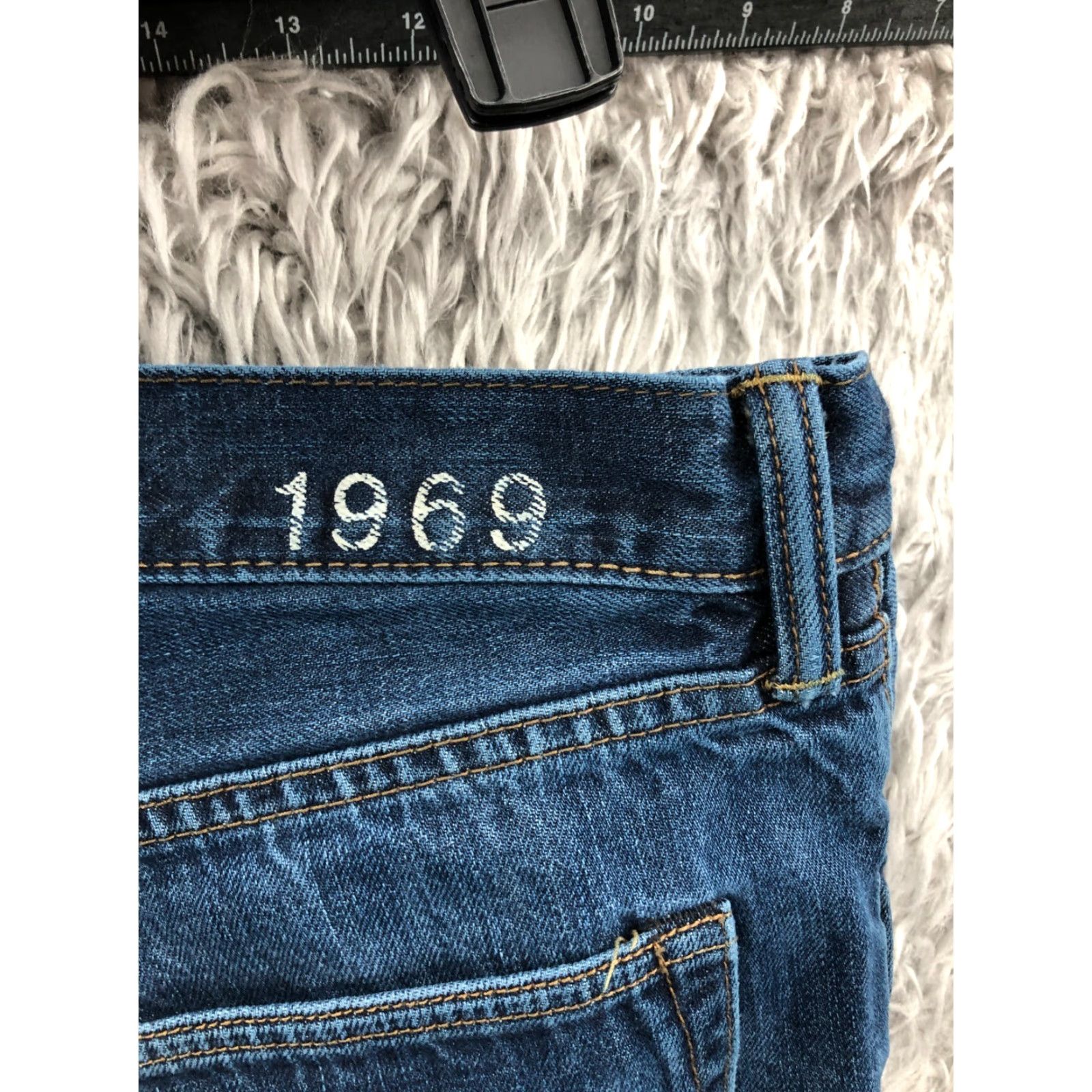 Gap Gap 1969 Jeans Size 36x30 Mens Straight Mid Rise Dark Blue Denim 5-Pocket Regular Comfort Zip Belt Loops Size US 36 / EU 52 - 7 Thumbnail