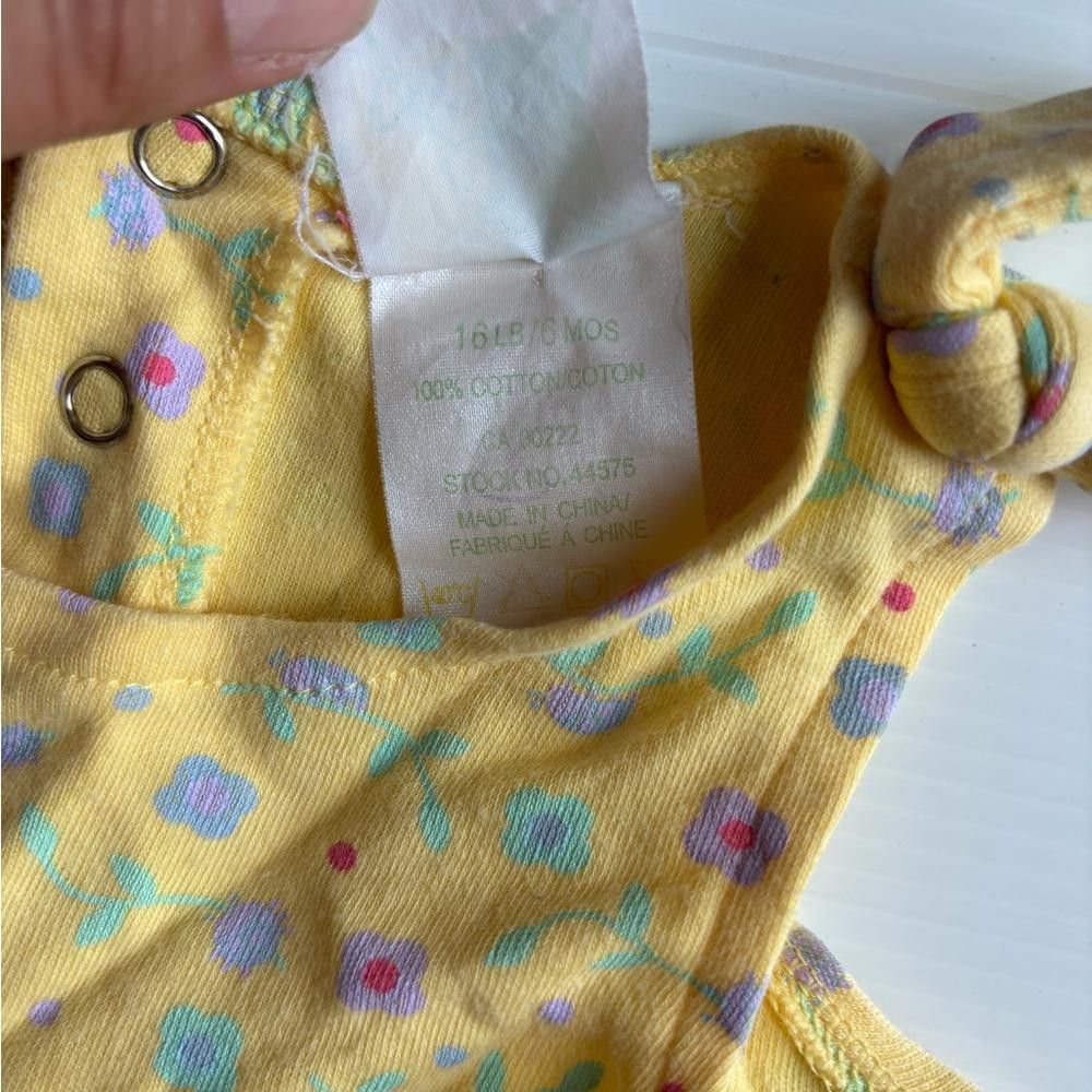 Sears Vintage Sears Baby Onesie Yellow with Flowers Size ONE SIZE - 4 Thumbnail