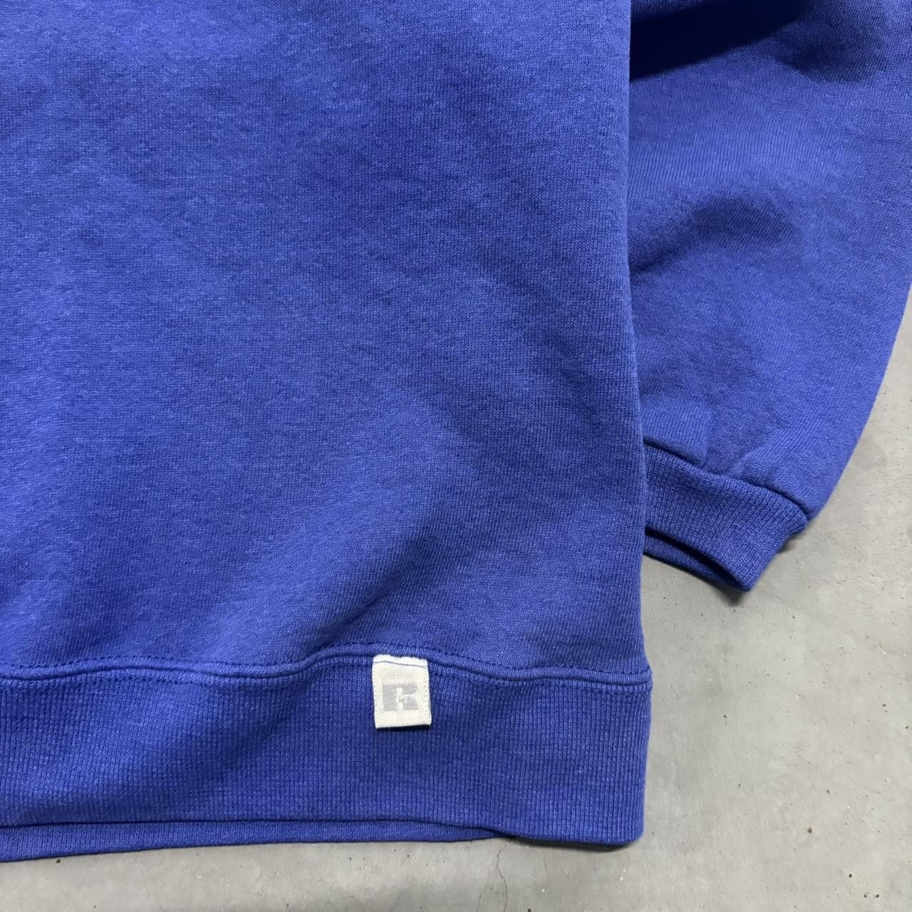 Russell Athletic Crazy Vintage Y2K 2000s Blank 90s Blue Russell Athletic Made in USA Sweatshirt Crewneck! Size US XL / EU 56 / 4 - 2 Thumbnail