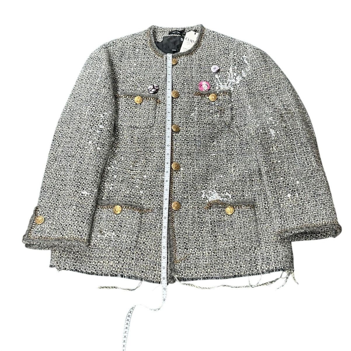 R13 R13 Slouch Embellished Tweed Jacket Gray Oversized Size M Size M / US 6-8 / IT 42-44 - 6 Thumbnail