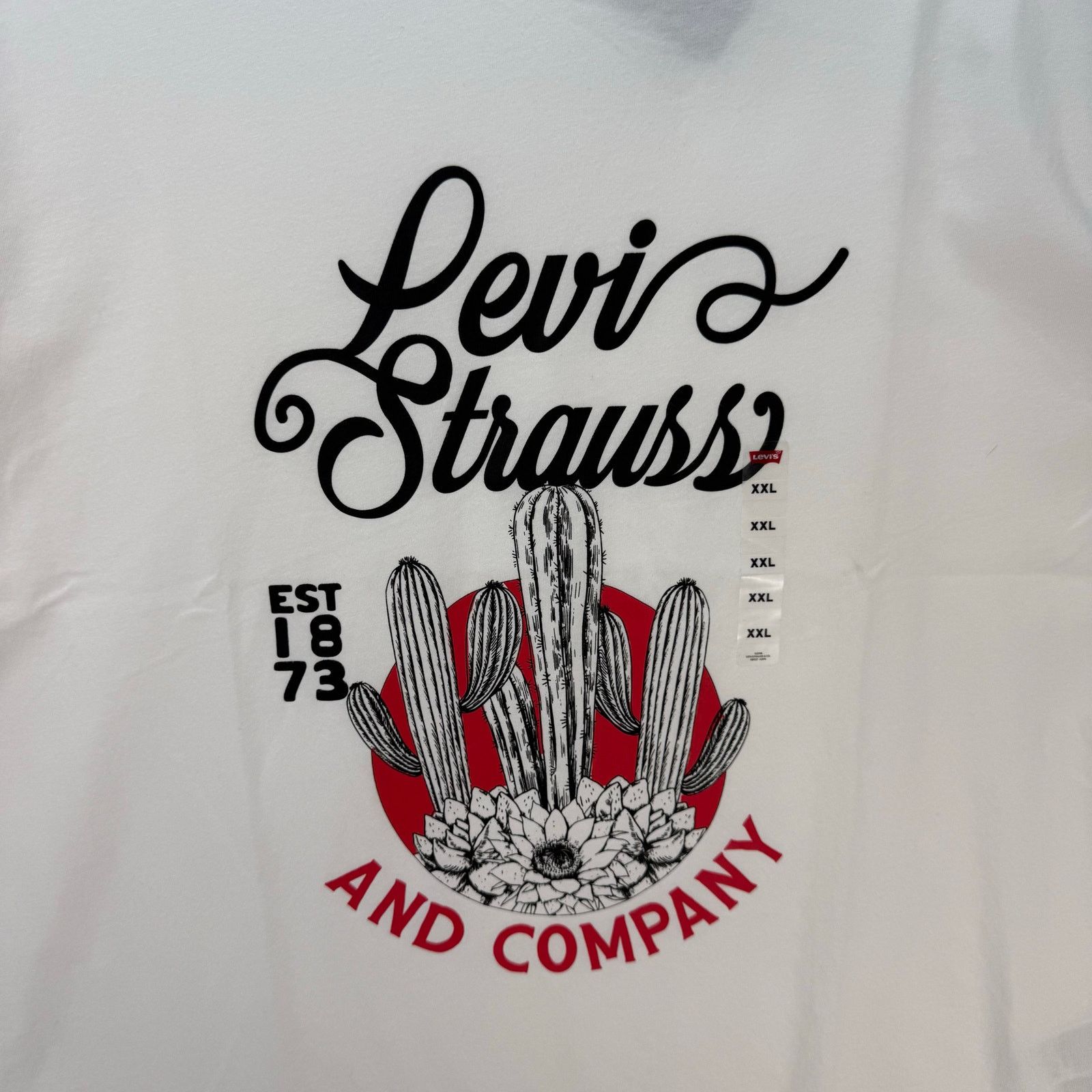 Levi's LEVI'S MEN'S XXL CACTUS FLOWER WHITE TSHIRT Size US XXL / EU 58 / 5 - 6 Thumbnail