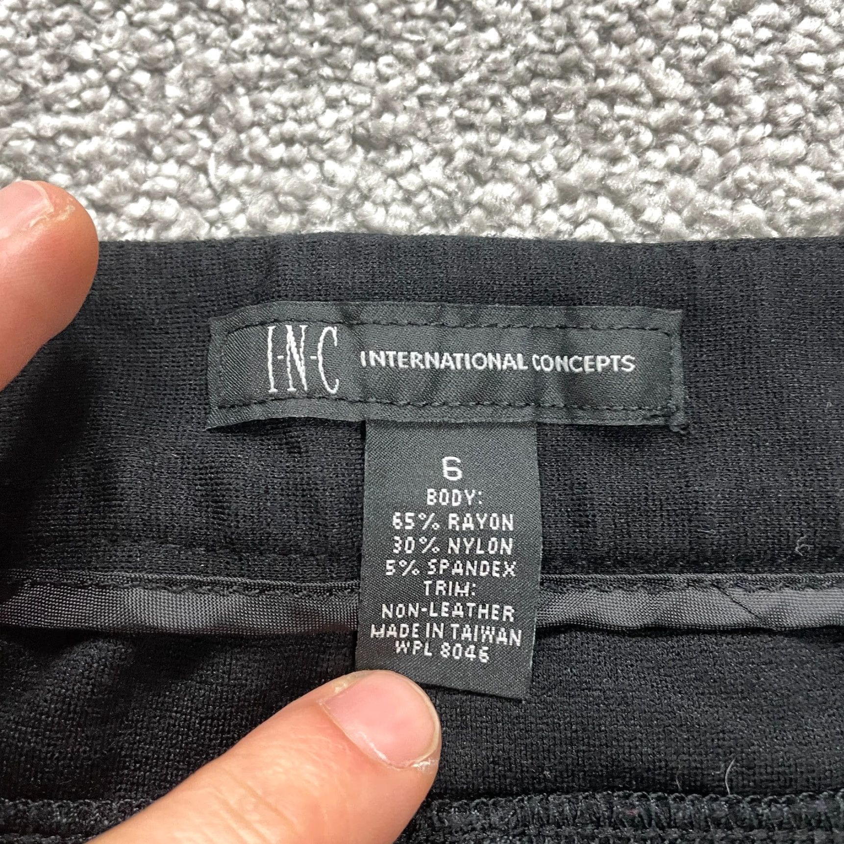 Vintage VINTAGE INC International Concepts Womens Pants Casual Tapered Fit Black Size 6 Stretch Size 28" / US 6 / IT 42 - 5 Thumbnail