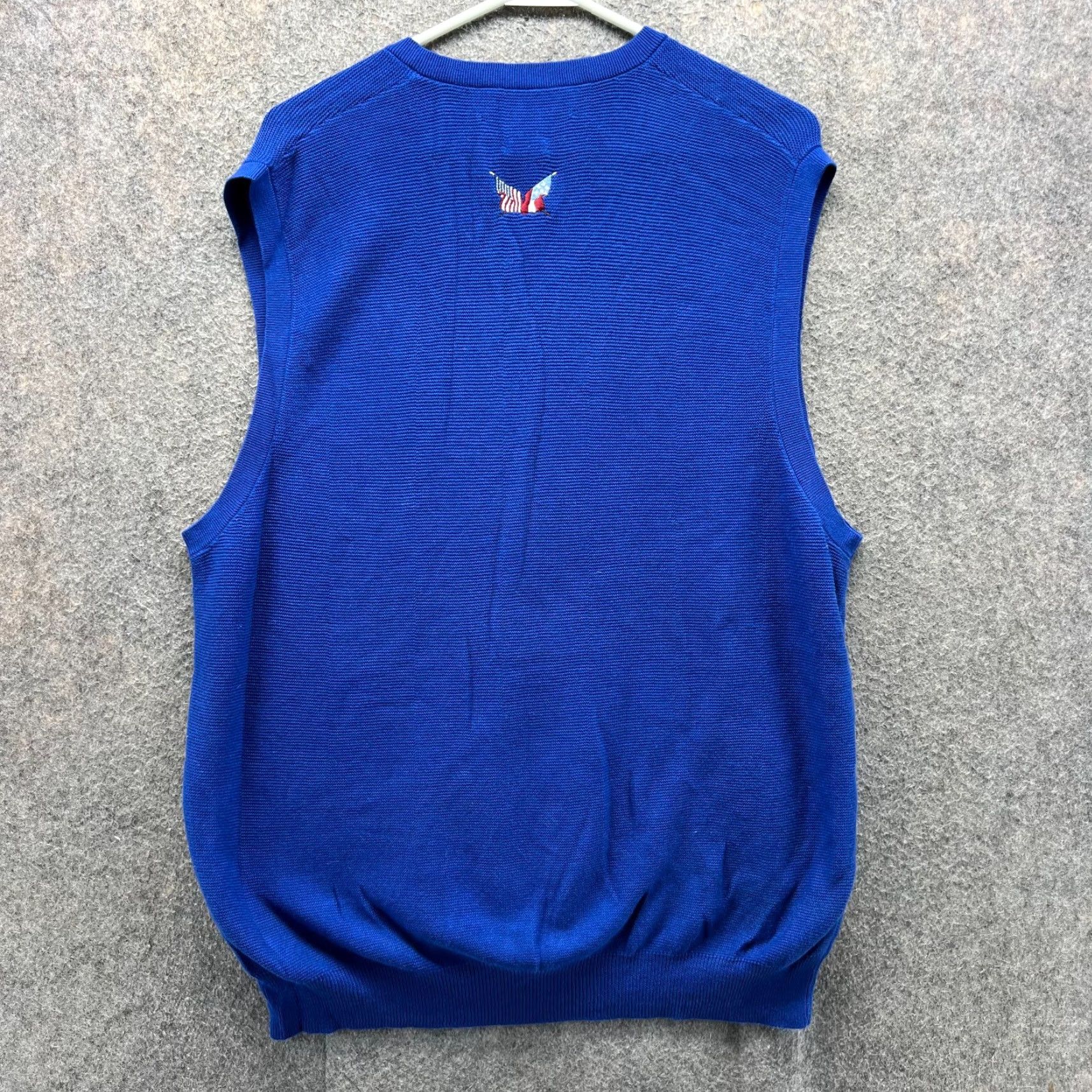 Polo Ralph Lauren VINTAGE Polo Ralph Lauren Vest Sweater Mens Large Royal Blue Knit Pony Patch Logo Golf Size US L / EU 52-54 / 3 - 2 Thumbnail