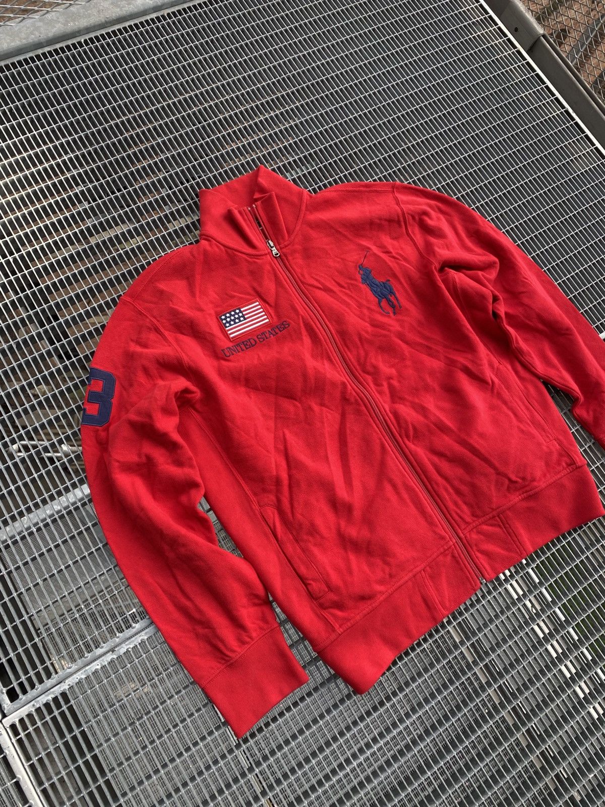 Polo Ralph Lauren Vintage Polo Ralph Lauren USA Y2K Back Logo Zip Sweater Size US XL / EU 56 / 4 - 4 Thumbnail