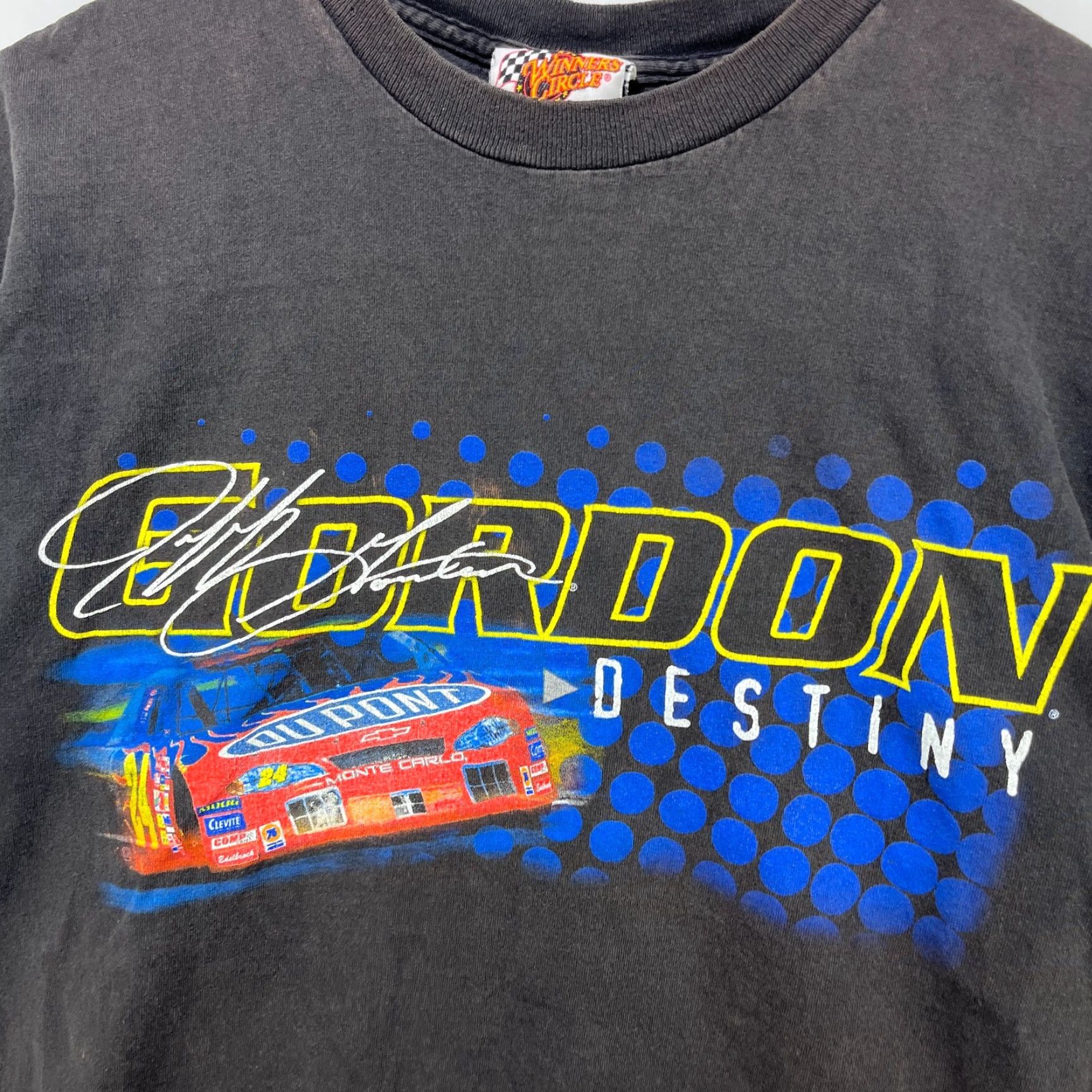 NASCAR VINTAGE NASCAR Jeff Gordon Sun Faded T Shirt Large Racing Mens Black Size US L / EU 52-54 / 3 - 5 Thumbnail