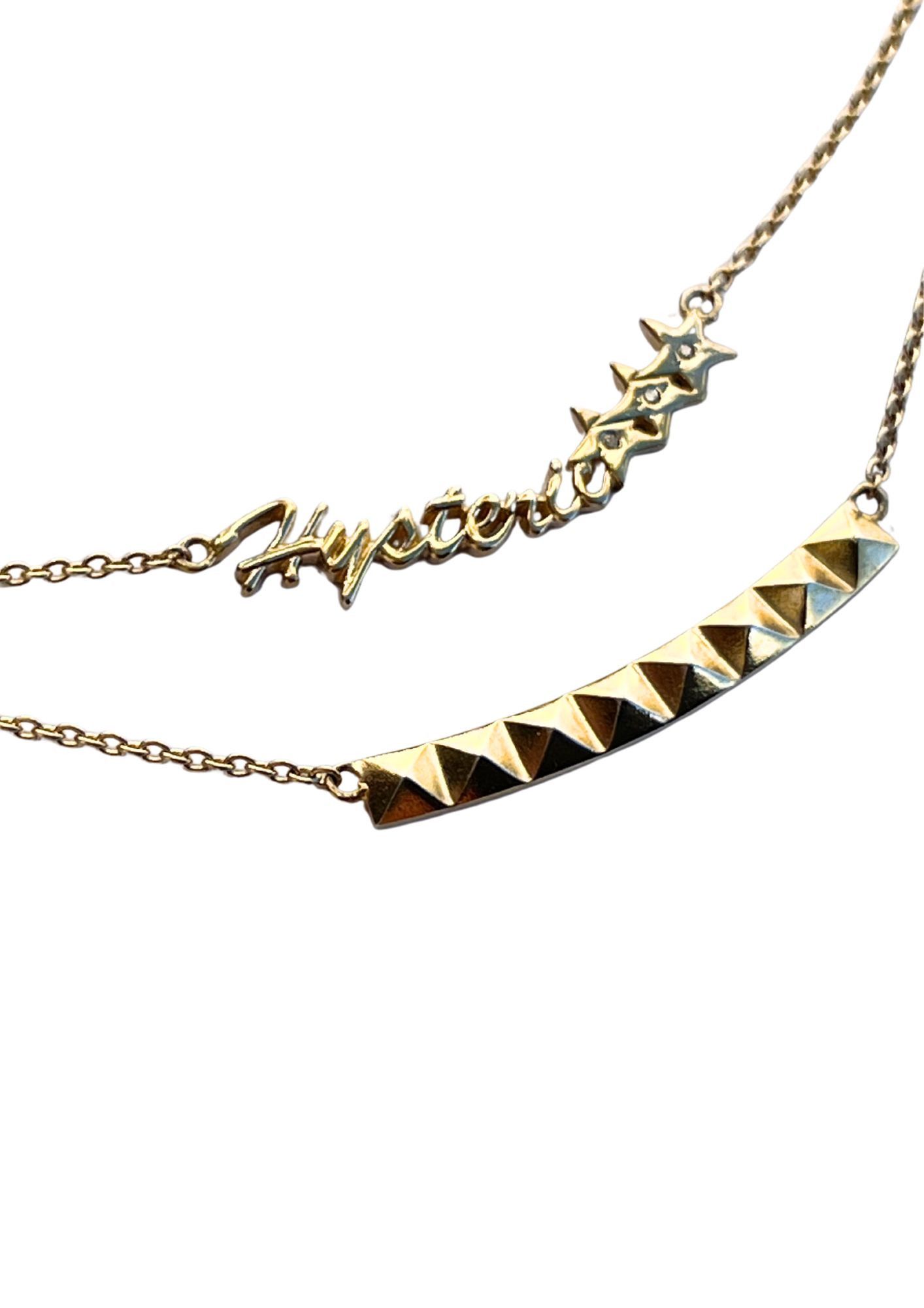 Hysteric Glamour HYSTERIC GLAMOUR Gold Plated Silver Diamond Studded Necklace Size ONE SIZE - 11 Thumbnail