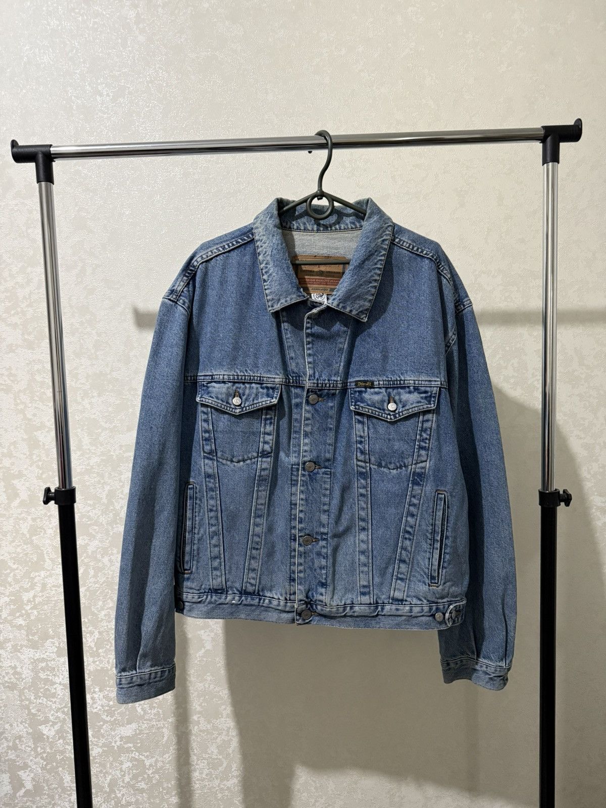 Diesel VINTAGE DIESEL DENIM JEANS JACKET TRUCKER BLUE Y2K MENS Size US XL / EU 56 / 4 - 4 Thumbnail