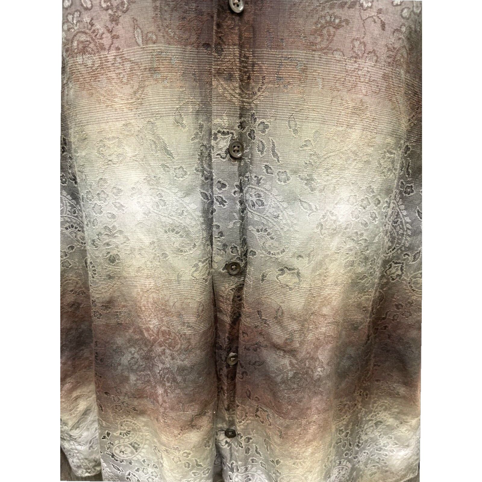 BUGATCHI Bugatchi Uomo Classic Fit Multicolor Long Sleeve Button Down Mens L Shirt Size US L / EU 52-54 / 3 - 3 Thumbnail