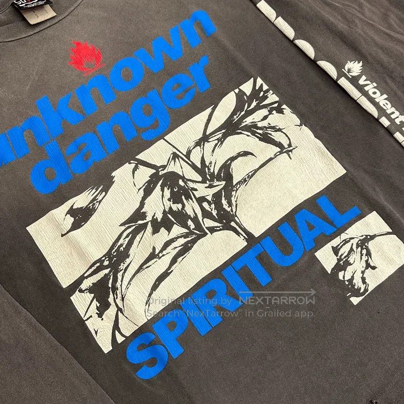 Saint Michael Saint Michael Black and blue graffiti eagle strike washed Size US XXL / EU 58 / 5 - 3 Thumbnail