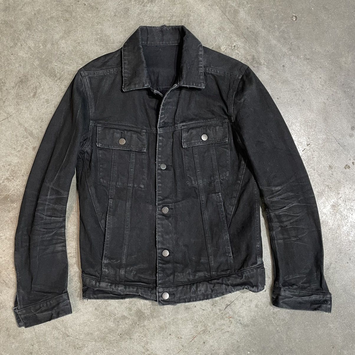 Balmain Balmain Black Trucker Jacket factory distressed biker cut | Grailed