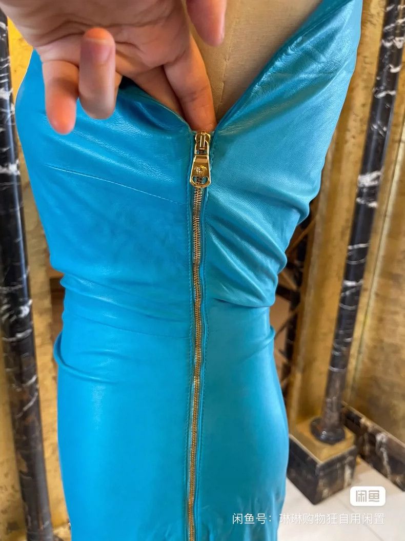Versace Versace Tailored all-leather dress with a three-dimensiona Size M / US 6-8 / IT 42-44 - 6 Thumbnail