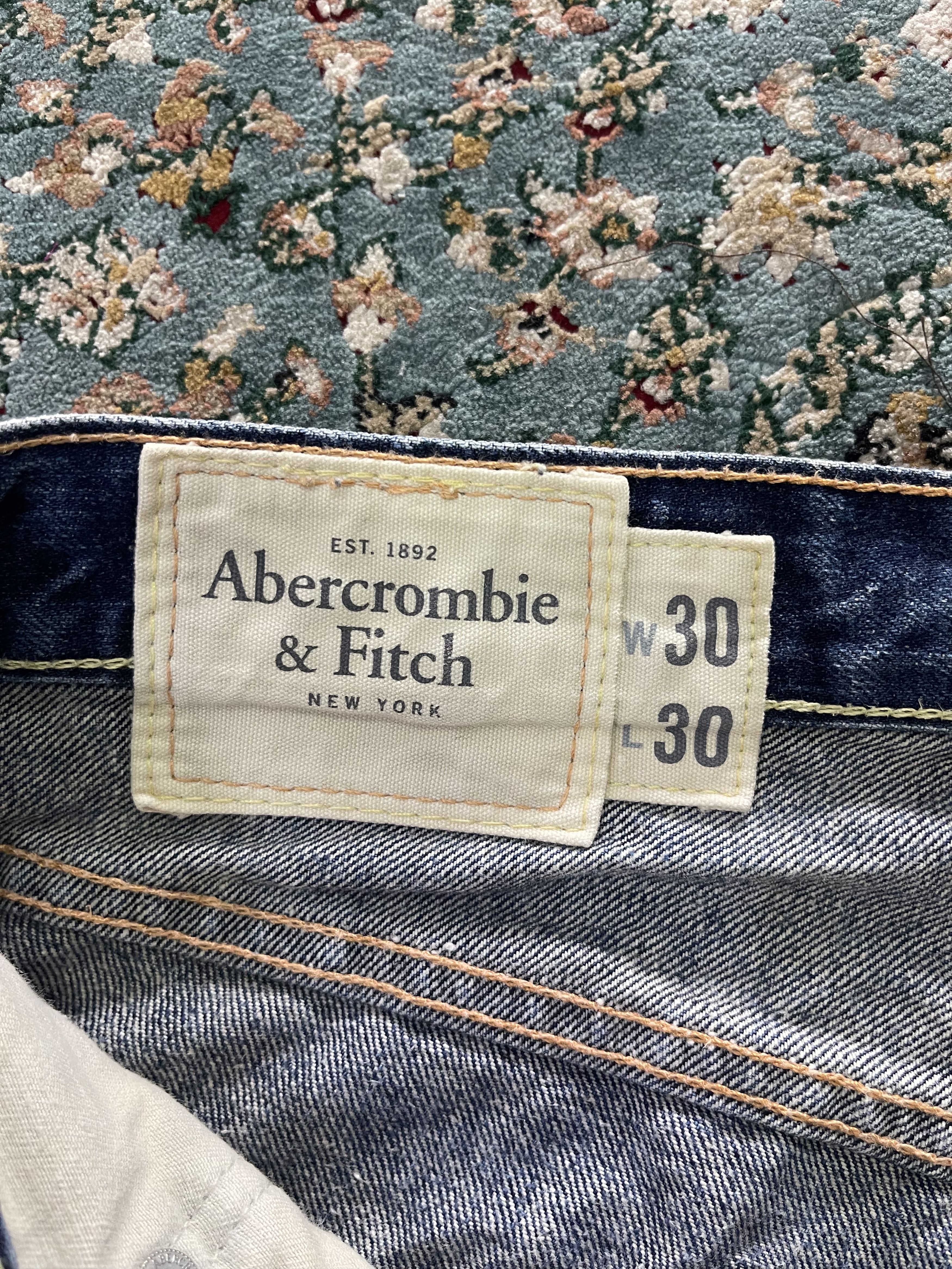 Abercrombie & Fitch A&F BAXTER Low Rise Slim Boot Denim Distressed Size 30x30 Size US 30 / EU 46 - 5 Thumbnail