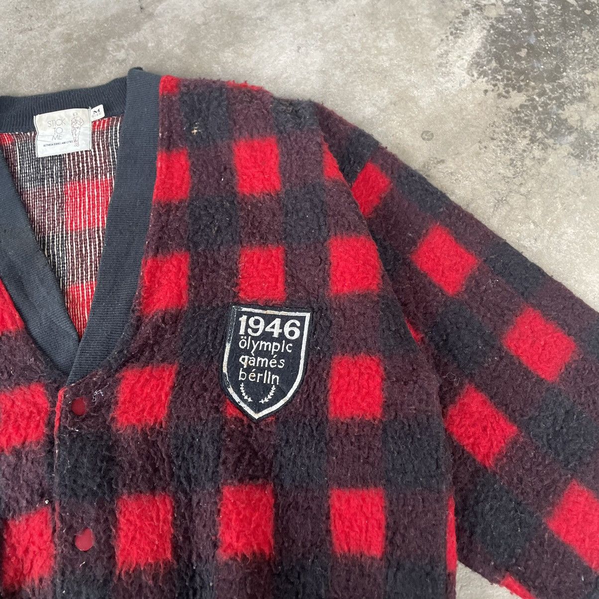 Japanese Brand 🔥🔥🇯🇵Stick To Me Olympic Berlin Red Tartan Crop Cardigans Size US M / EU 48-50 / 2 - 4 Thumbnail