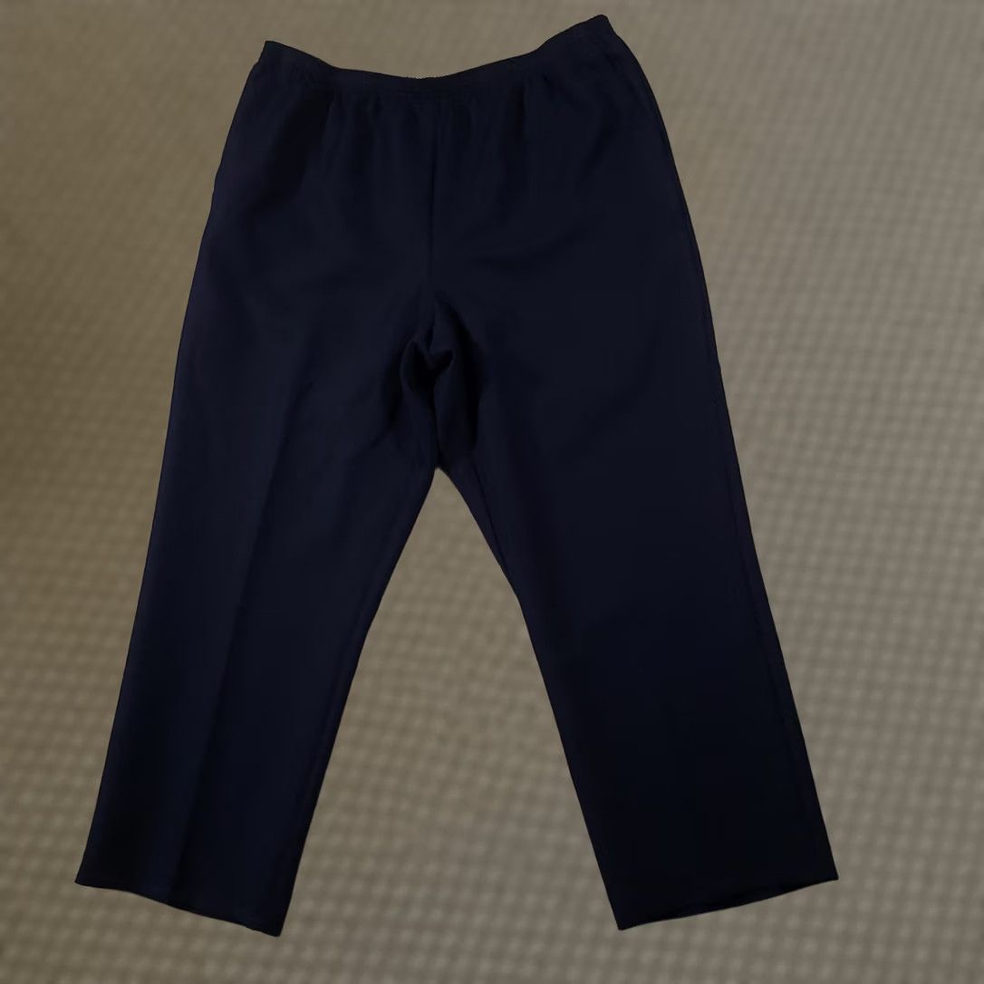 Vintage VINTAGE Alfred Dunner Classic Pull On Pants Women's 18 Navy Blue Pockets High Rise Size 40" / US 18 - 1 Thumbnail