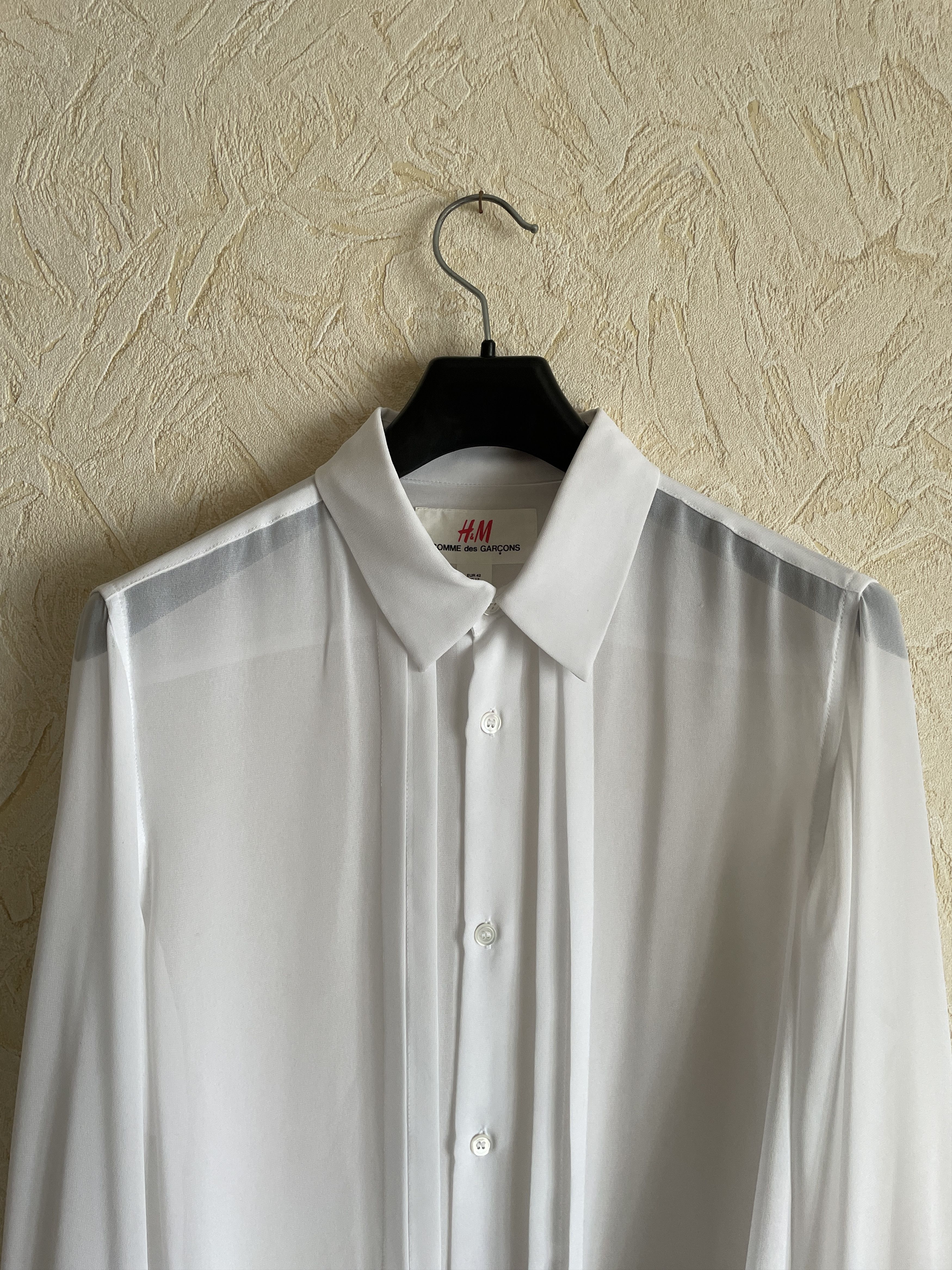 Comme Des Garcons For H&M White Blouse Button Up Size US 12