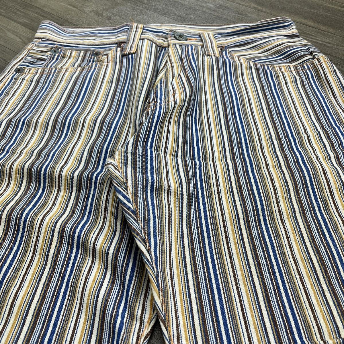Japanese Brand 2000s Japanese Cocolulu Printed Striped Pants Size US 30 / EU 46 - 14 Thumbnail