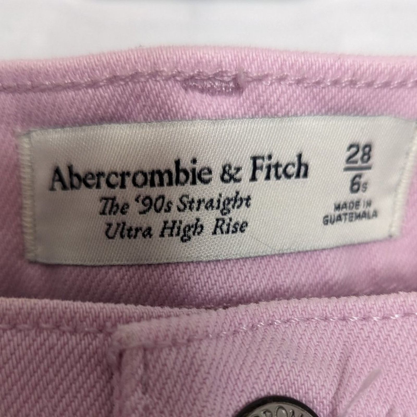 Abercrombie & Fitch Abercrombie & Fitch Orchid Pink Ultra High Rise 90s Straight Size 28" / US 6 / IT 42 - 3 Thumbnail