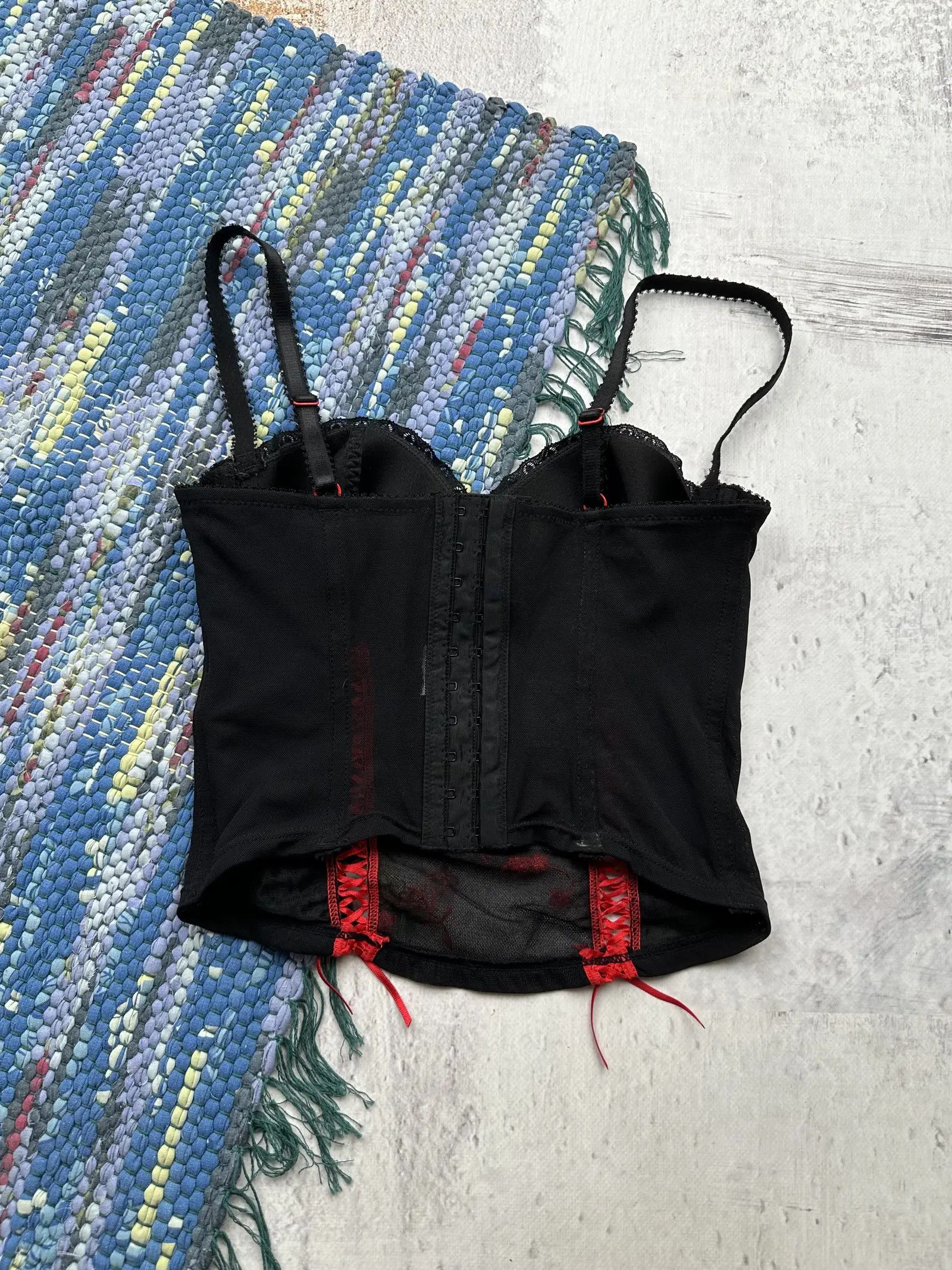 Vintage Vintage Mesh Corset A594(282) Size XS / US 0-2 / IT 36-38 - 3 Thumbnail