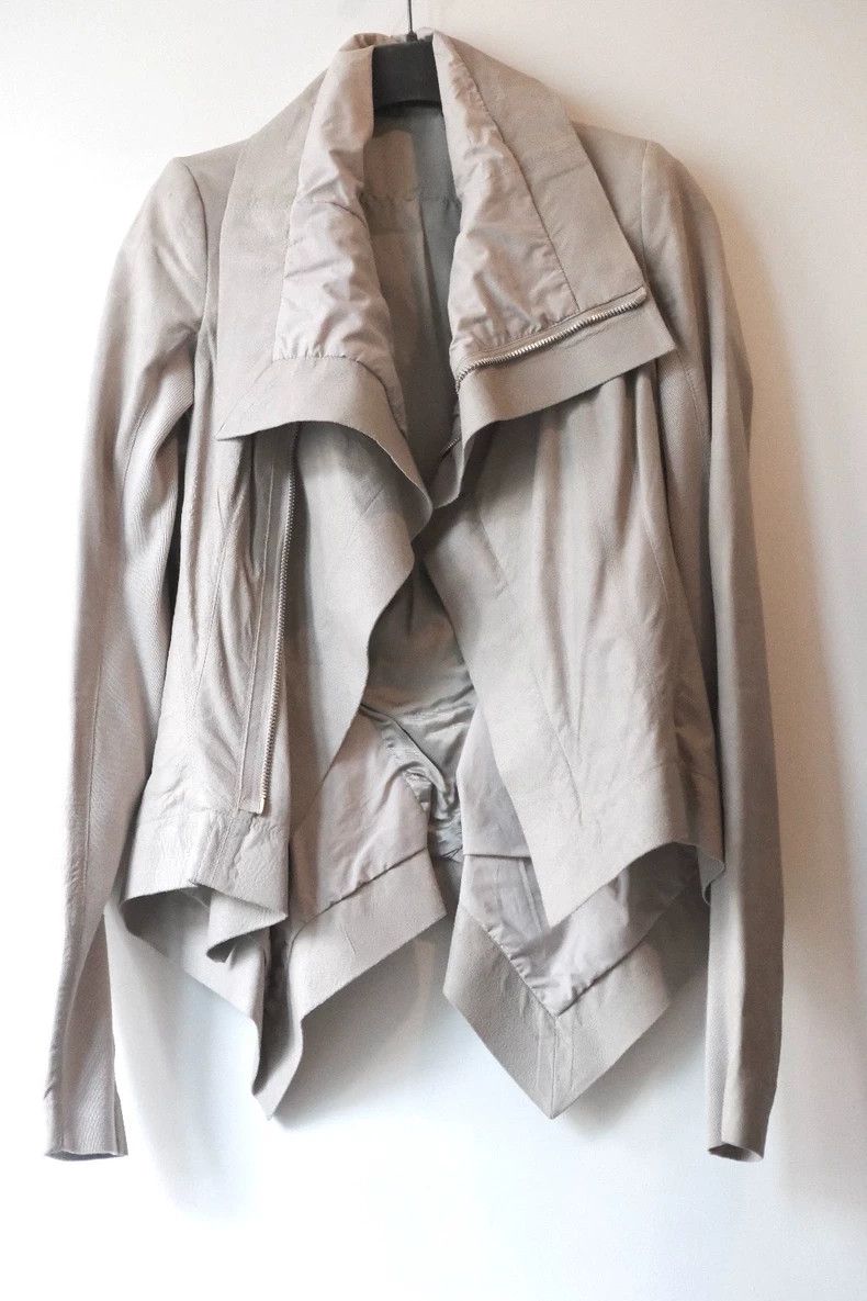 Rick Owens Rick Owens Swallow-tailed naska leather jacket in sheepski Size S / US 4 / IT 40 - 1 Thumbnail