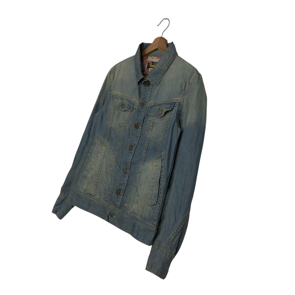 Vintage 🔥VINTAGE TRUCKER DENIM BIKER JACKET SHANHOUSE USA Size US M / EU 48-50 / 2 - 4 Thumbnail