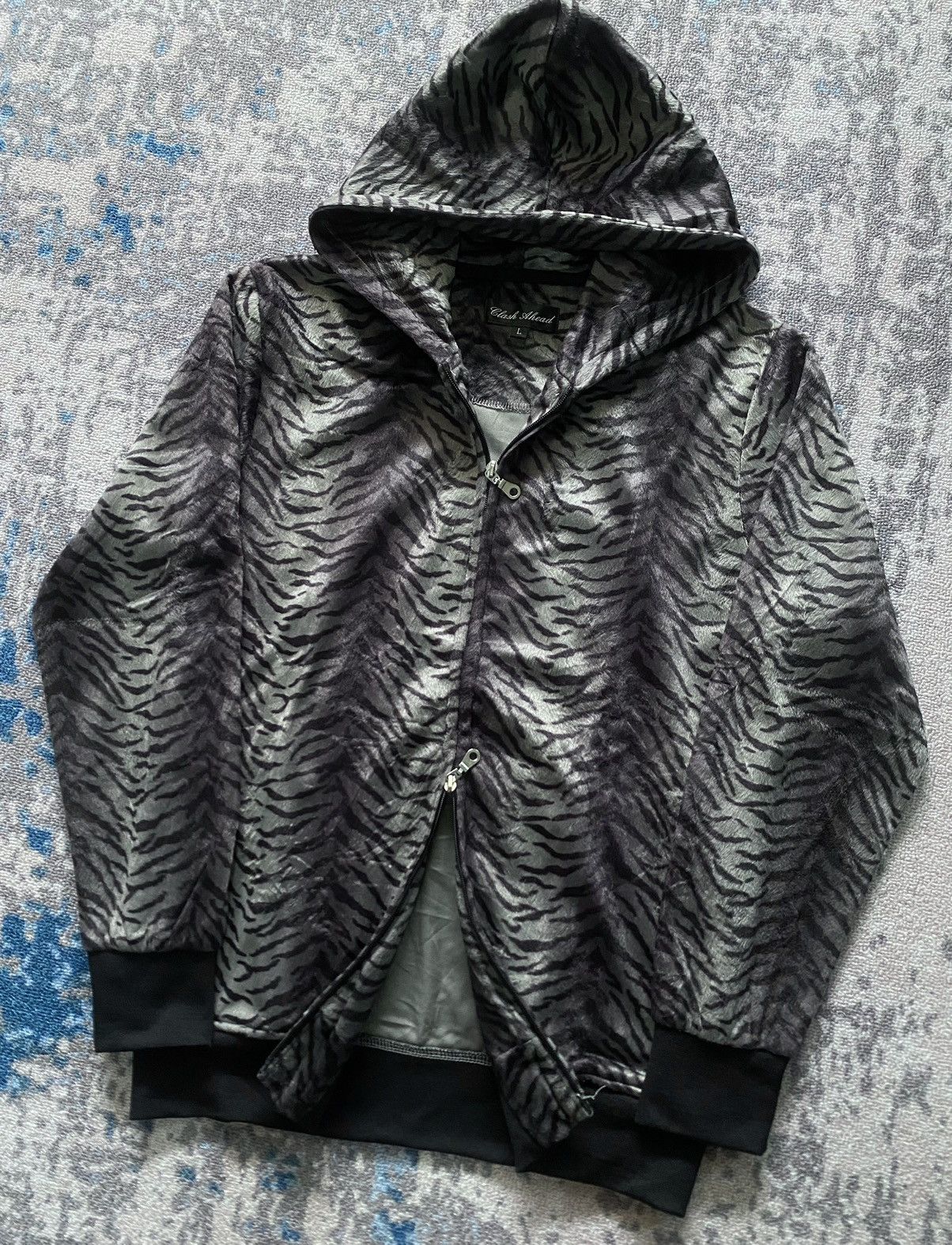If Six Was Nine Japanes Clash Ahead Double Zip Hoodie Grunge Vkei Gothic Size US L / EU 52-54 / 3 - 2 Thumbnail