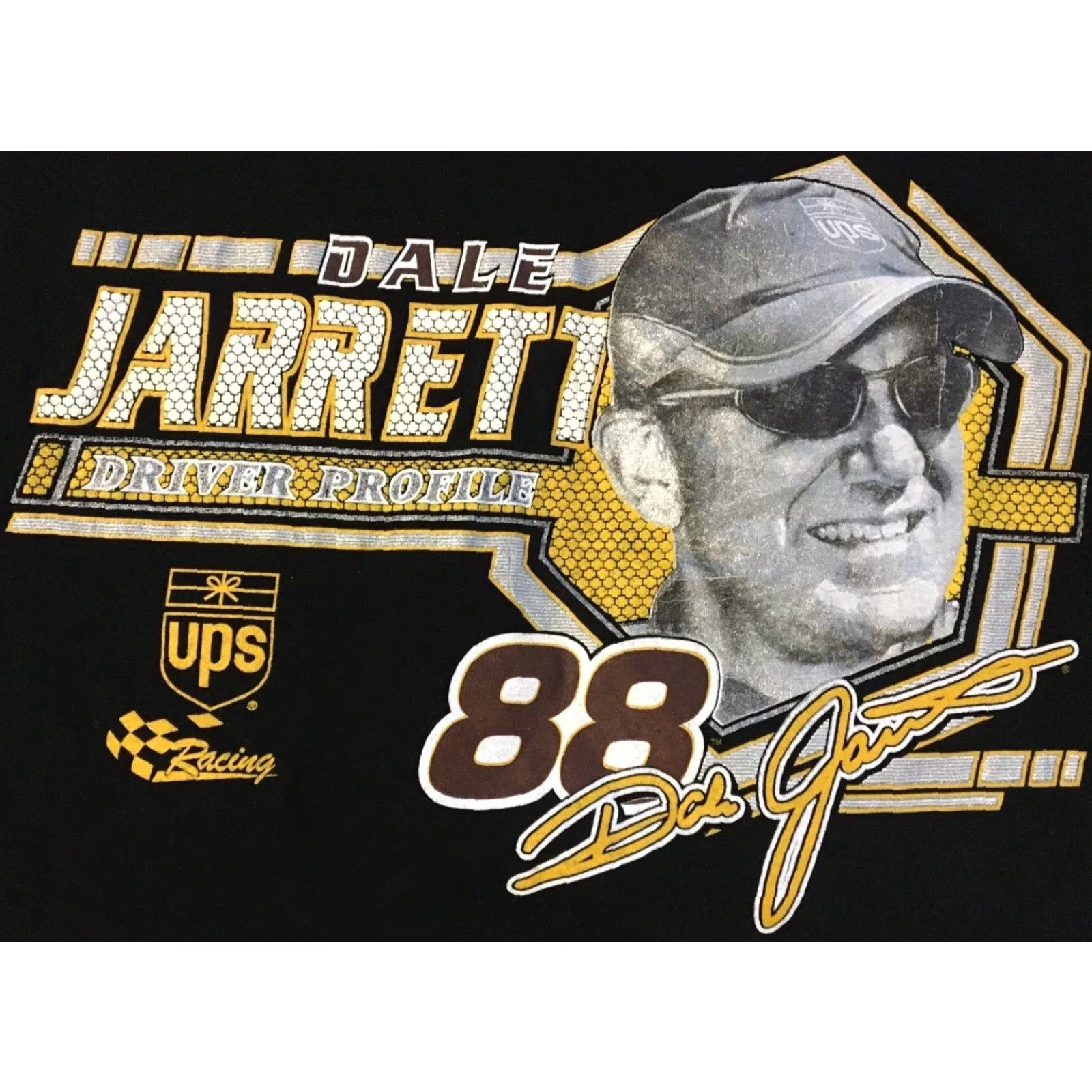 Chase Authentics VINTAGE NASCAR Dale Jarrett Faded All Over Print Shirt M Chase Authentics M Black All Over Print 90s Racing Car USA Mens Size US M / EU 48-50 / 2 - 4 Thumbnail