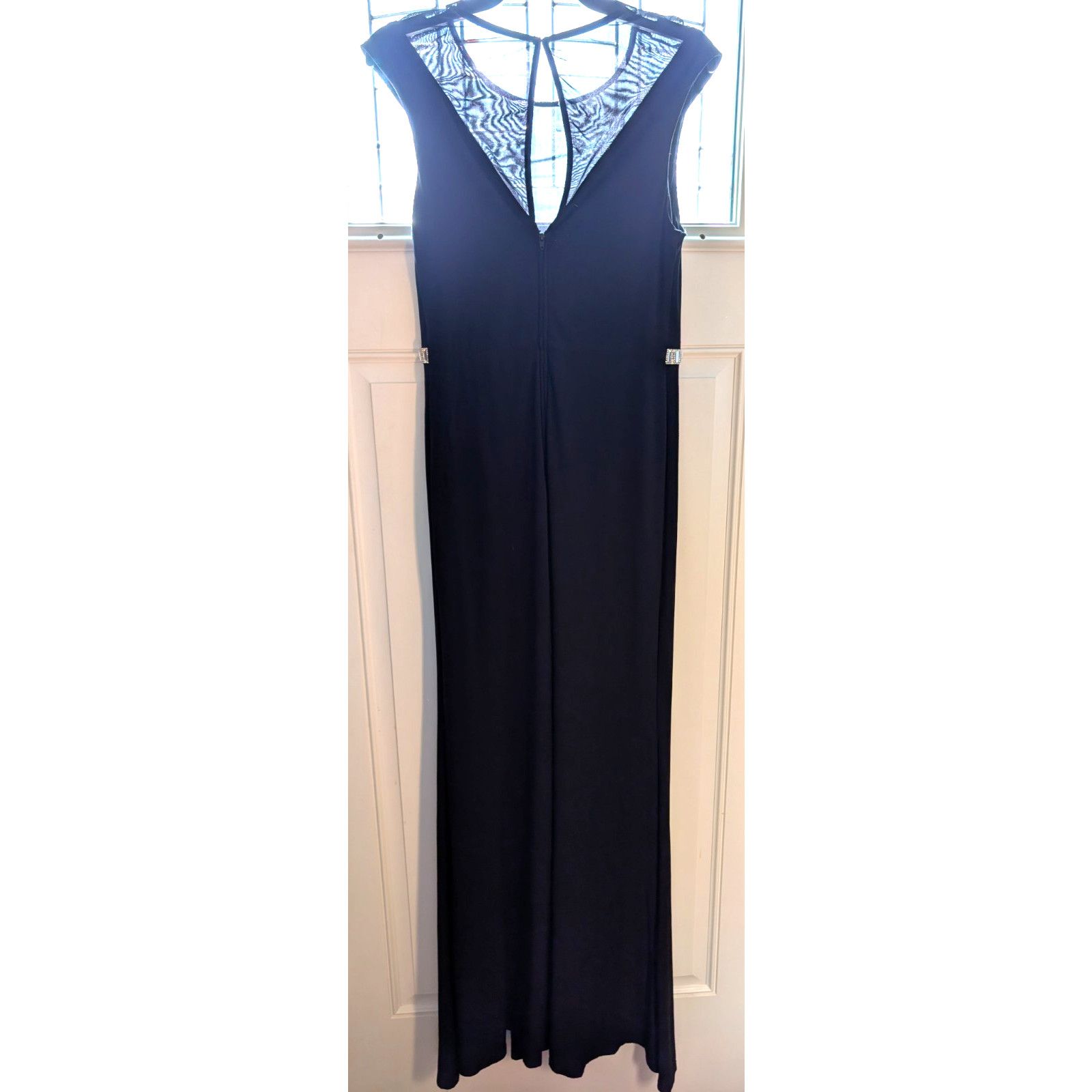 The Unbranded Brand City Triangles Maxi Evening Gown Bk Size 11 Rhinestone Sheer Size L / US 10 / IT 46 - 2 Thumbnail