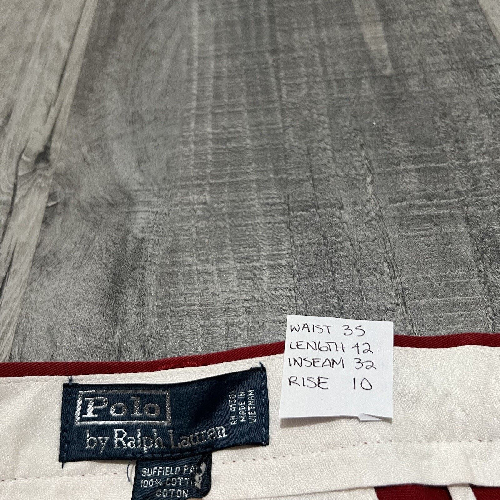 Polo Ralph Lauren POLO RALPH LAUREN Suffield Pants VTG 90s Red Chino Preppy 35 Size US 35 - 5 Thumbnail