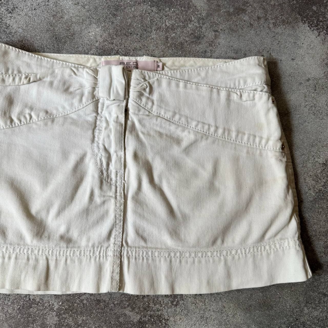 RED Valentino Red Valentino Vintage White Mini Skirt Size 29" - 6 Thumbnail