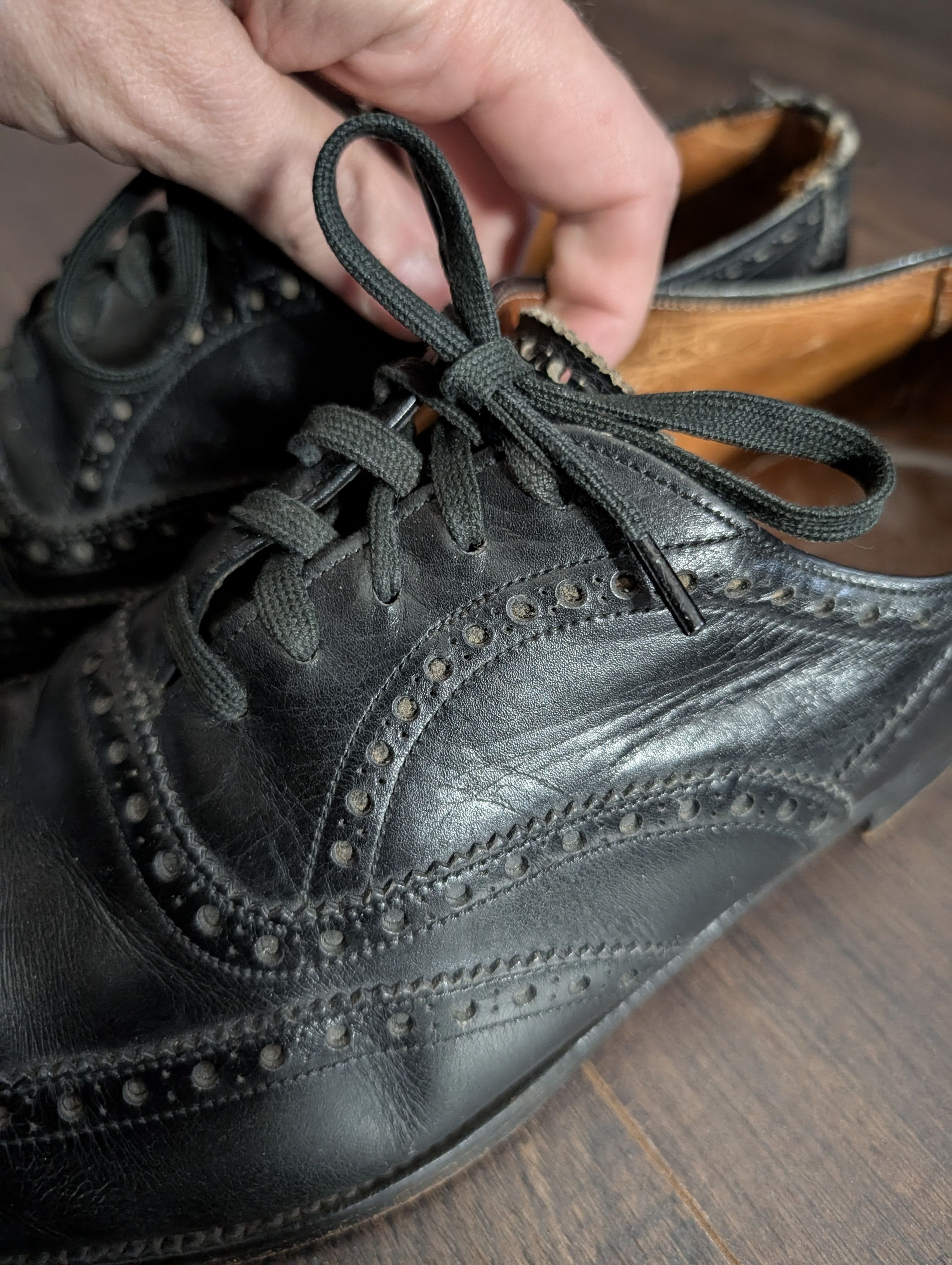 Brooks Brothers BROOKS ENGLISH Black leather Oxford wingtip brogues Size US 9.5 / EU 42-43 - 6 Thumbnail