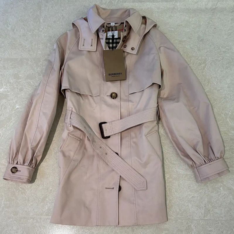 Burberry Burberry Pink Cotton Women's Trench Coat Size M / US 6-8 / IT 42-44 - 1 Thumbnail