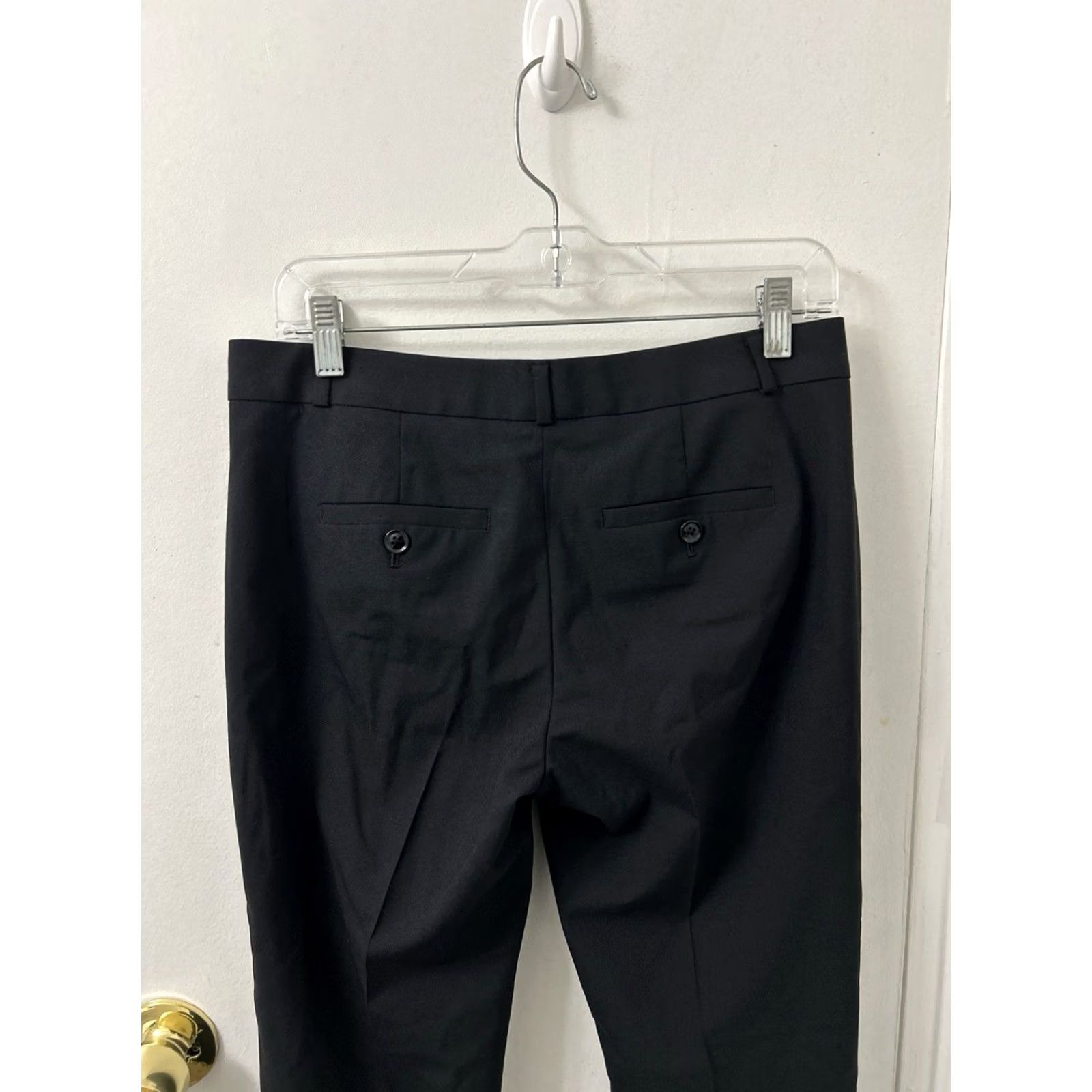 Banana Republic Banana Republic Avery Dress Pants Womens 2x26 Black Wool Blend Ankle Straight Slim Wom ens Size 26" / US 2 / IT 38 - 6 Thumbnail