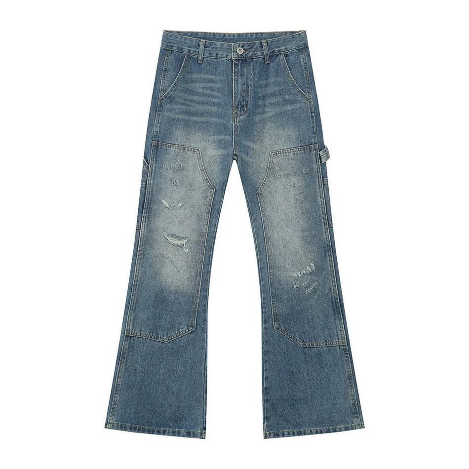 Japanese Brand Retro loose high street patchwork jeans Size US 32 / EU 48 - 5 Thumbnail