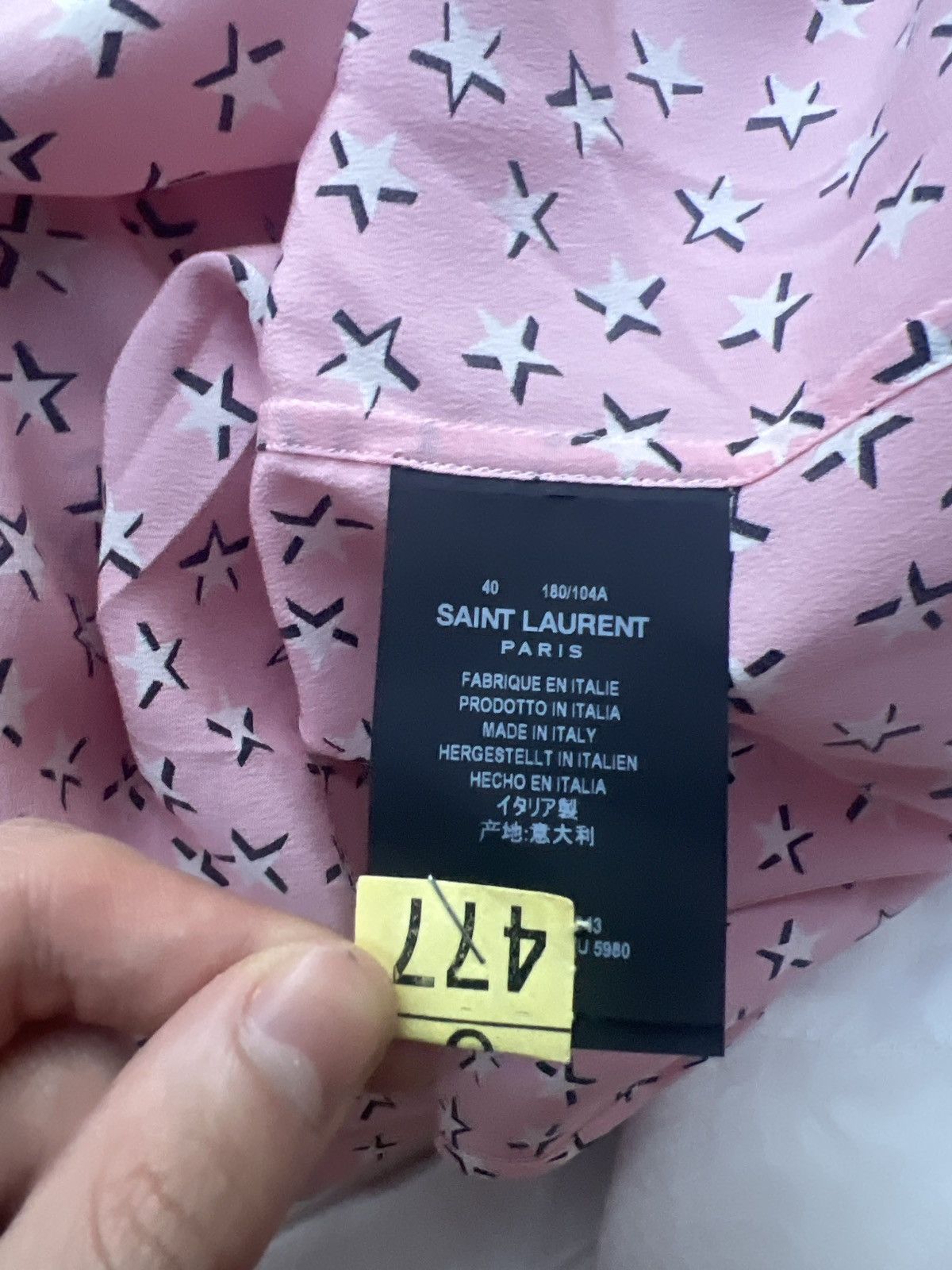 Saint Laurent Paris × Yves Saint Laurent Saint Laurent stars shirt Size US L / EU 52-54 / 3 - 5 Thumbnail