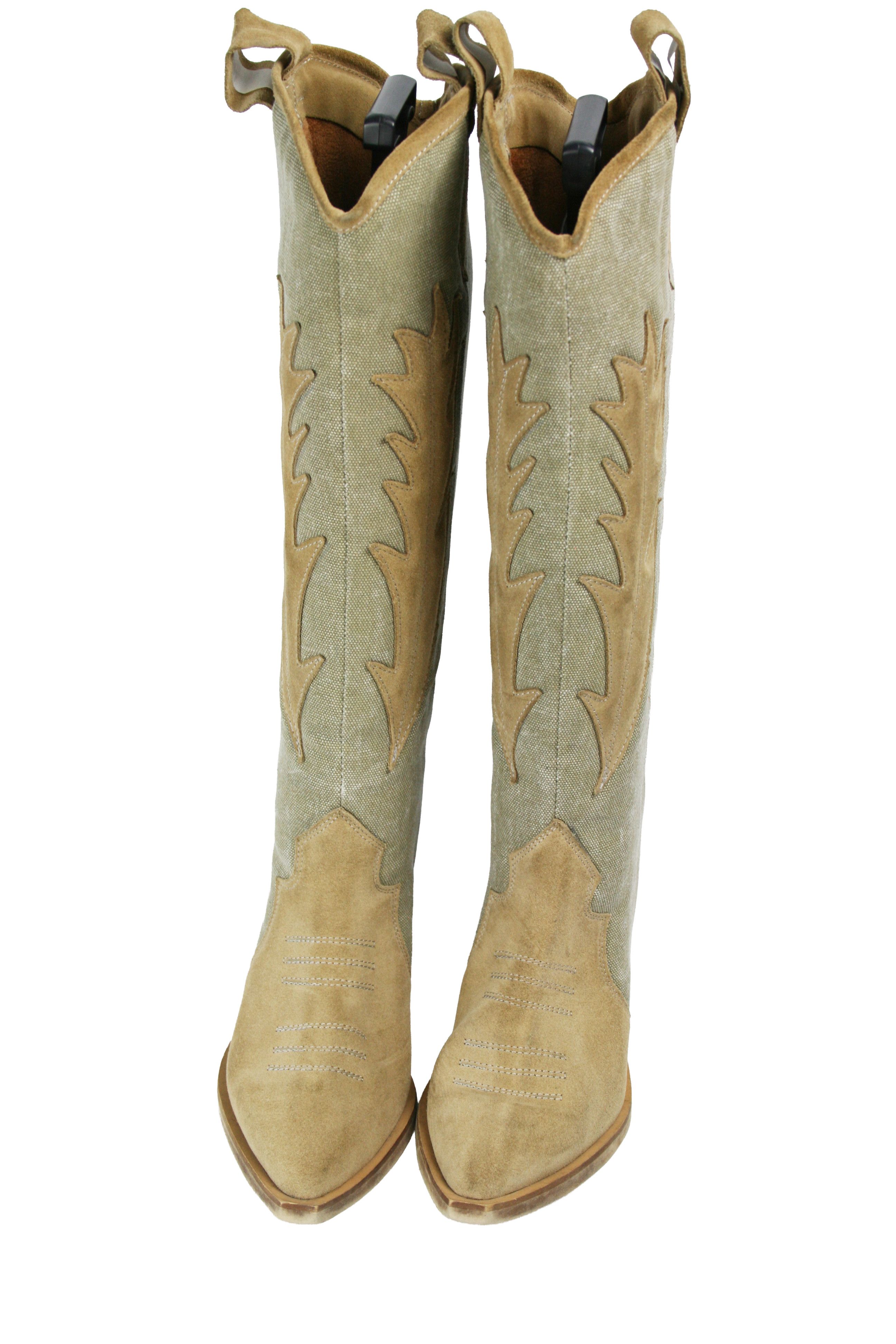 Japanese Brand L37 Let's Get Lost Knee Cowboy Western Y2K Boots Size US 6 / IT 36 - 7 Thumbnail