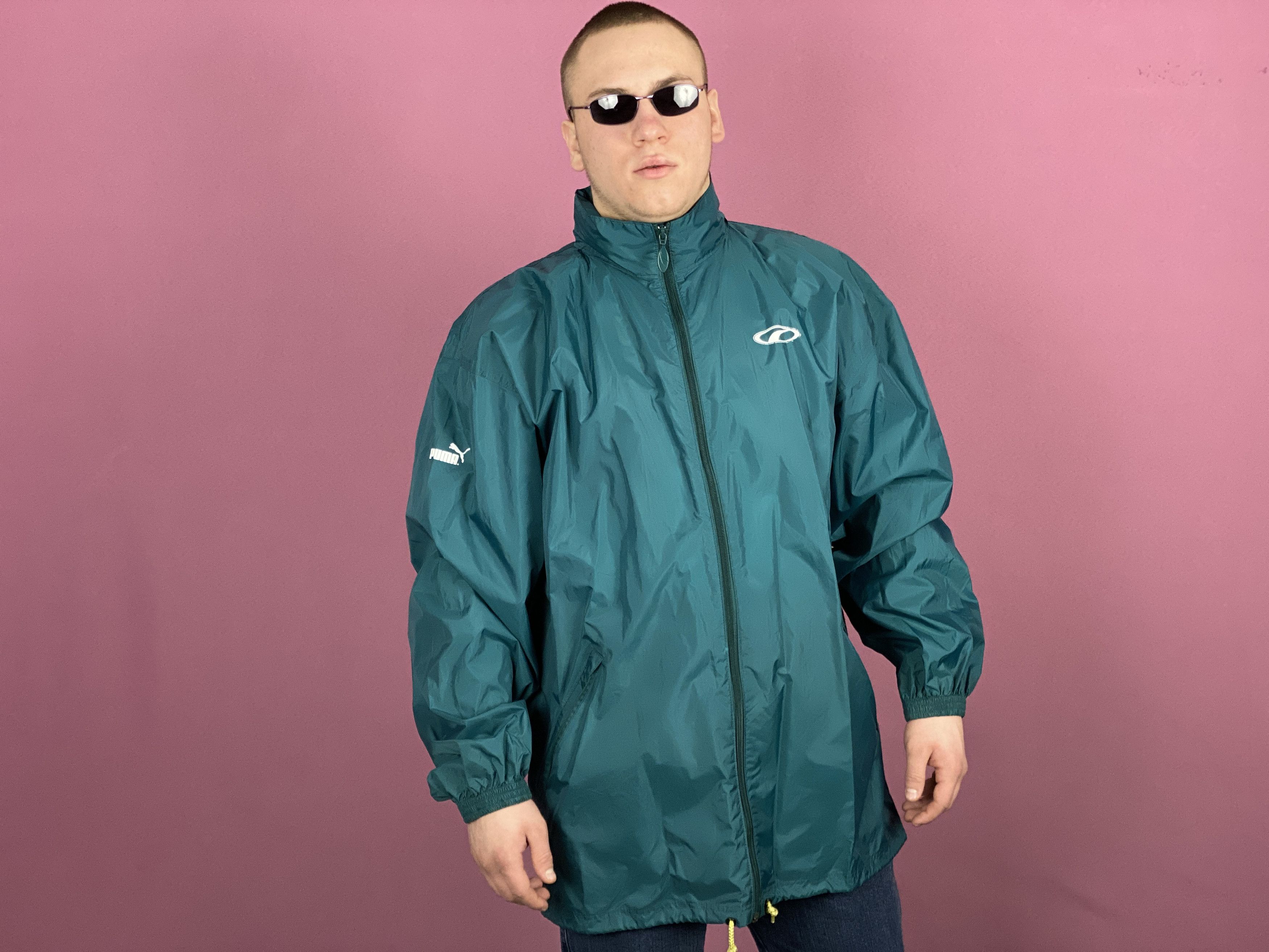 Puma × Vintage 80s Puma Vintage Men's Rain Jacket - Size L Raincoat Size US L / EU 52-54 / 3 - 4 Thumbnail