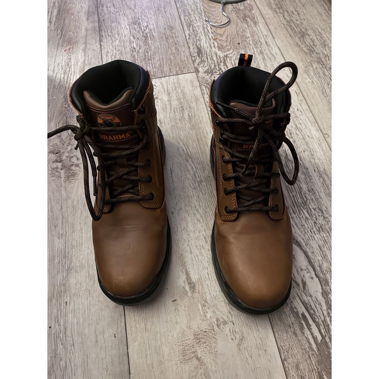 BRAHMIN Brahmans Steel Toe Work Boots Size US 7 / EU 40 - 6 Thumbnail