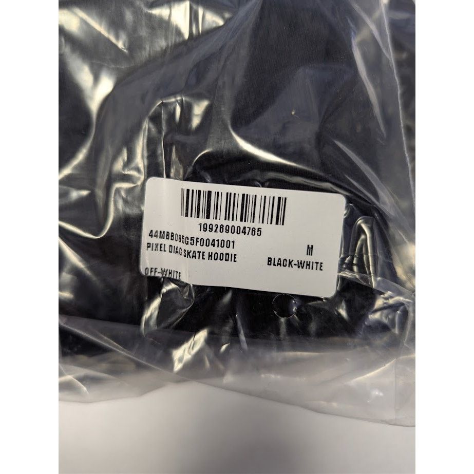 Off-White o1rshd1 Pixel Diag Skate Hoodie in Black/White Size US M / EU 48-50 / 2 - 21 Thumbnail