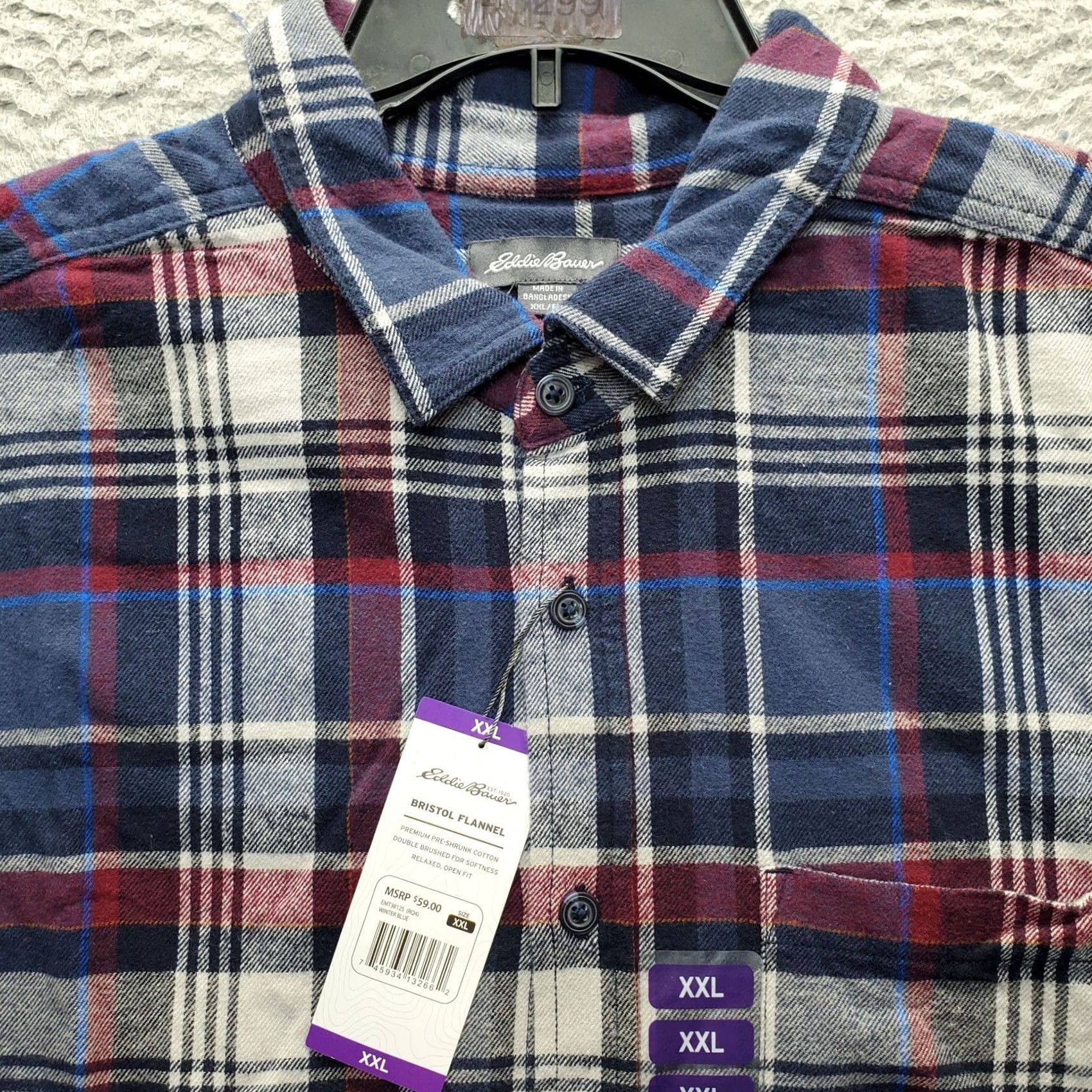 Eddie Bauer Eddie Bauer Bristol Flannel Shirt Mens XXL Multi Plaid Long Sleeve Button-Up Size US XXL / EU 58 / 5 - 6 Thumbnail