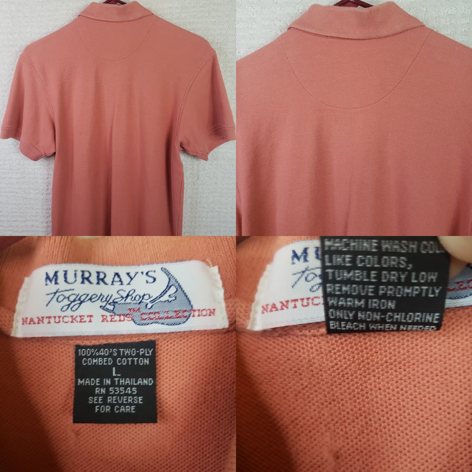 Tommy Bahama Tommy Bahama Polo Shirt Orange Men’s Short Sleeve Collared Golf Knit Cotton Spandex Embroidered Size L Regular Size L / US 10 / IT 46 - 8 Thumbnail