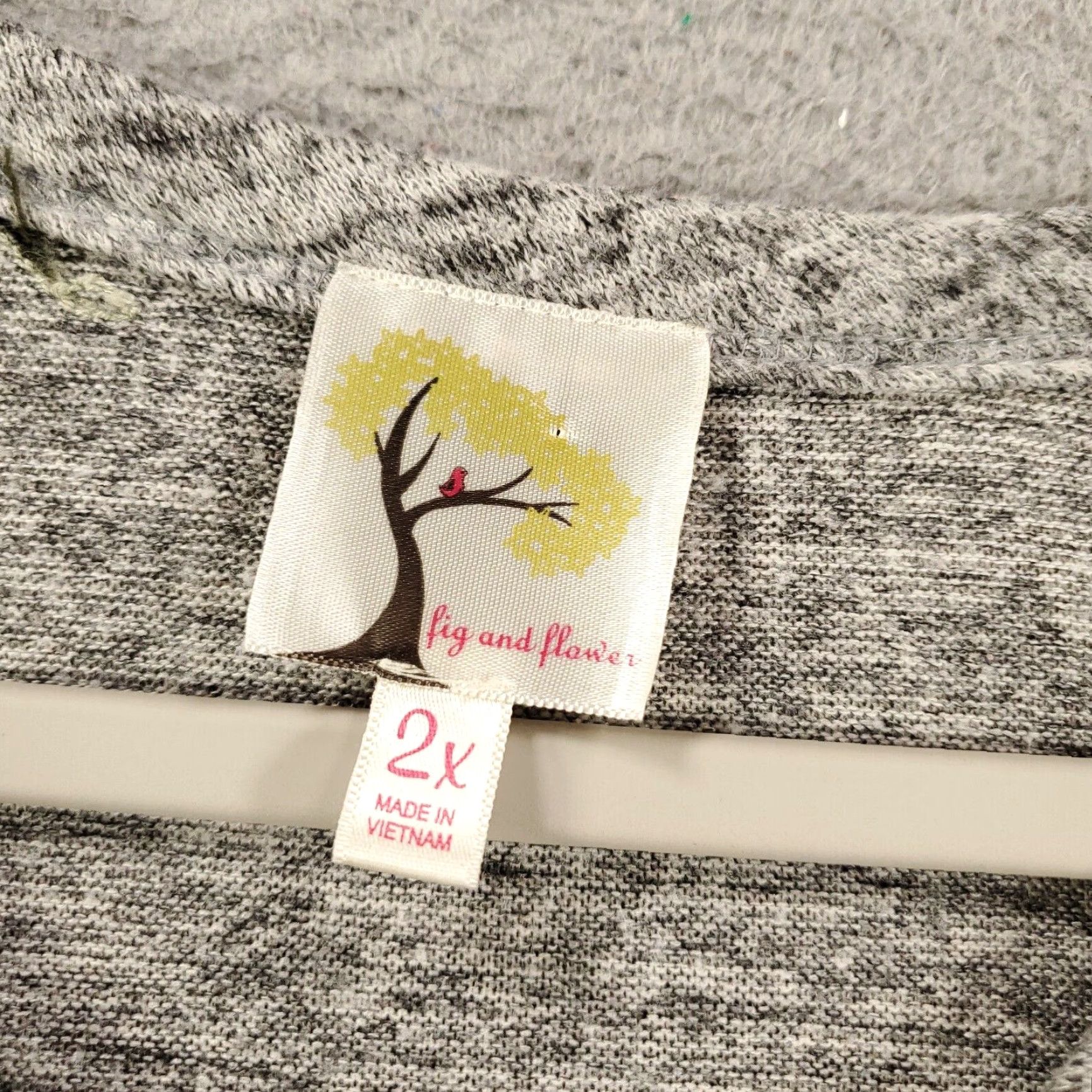 Anthropologie Cardigan 2X Gray Floral Heathered Anthropologie Button Front Tie Womens Size XXL / US 16-18 / IT 52-54 - 7 Thumbnail