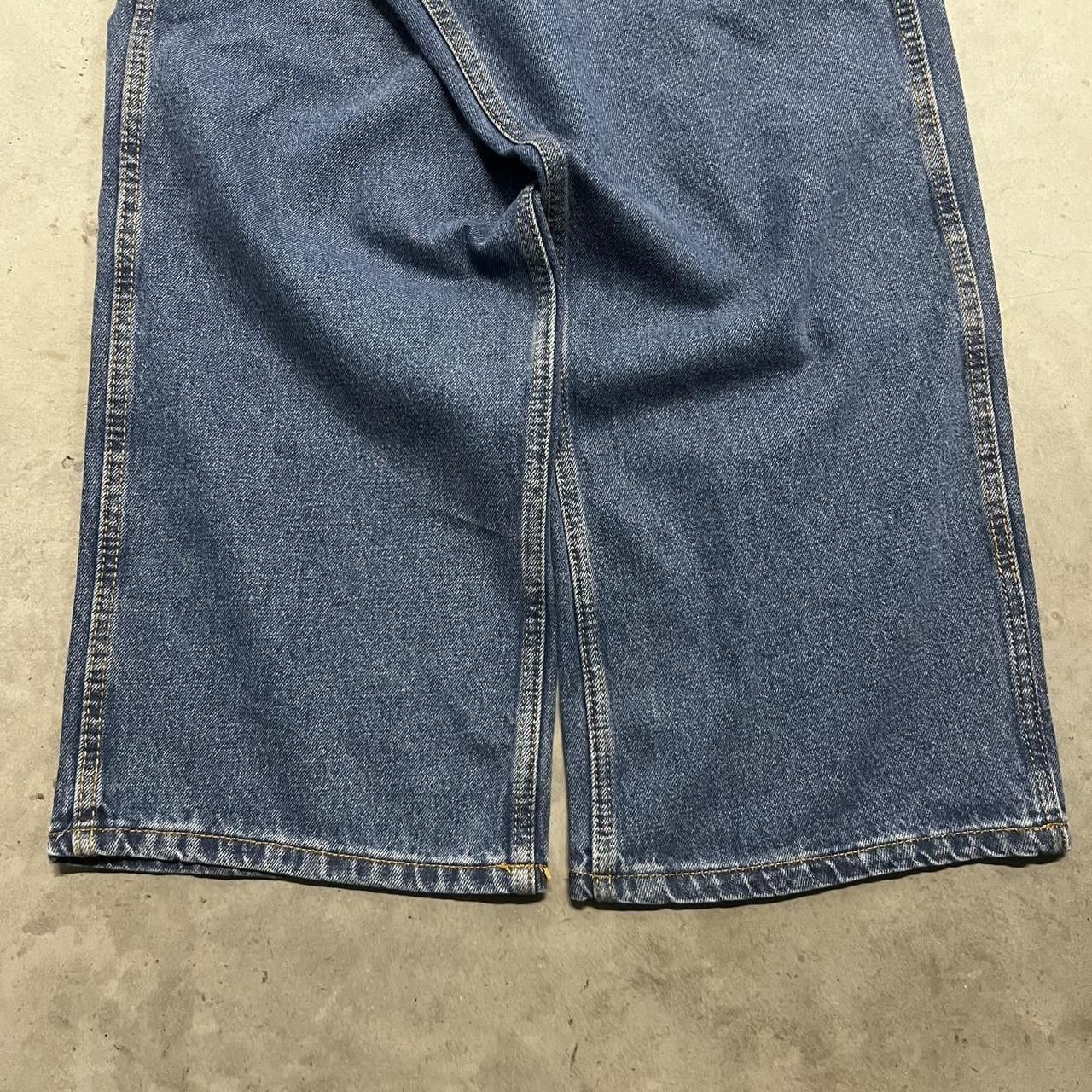 Japanese Brand × Vintage Vintage Y2K Super Baggy Wide Leg Dark wash Denim Jeans! Size US 40 / EU 56 - 5 Thumbnail