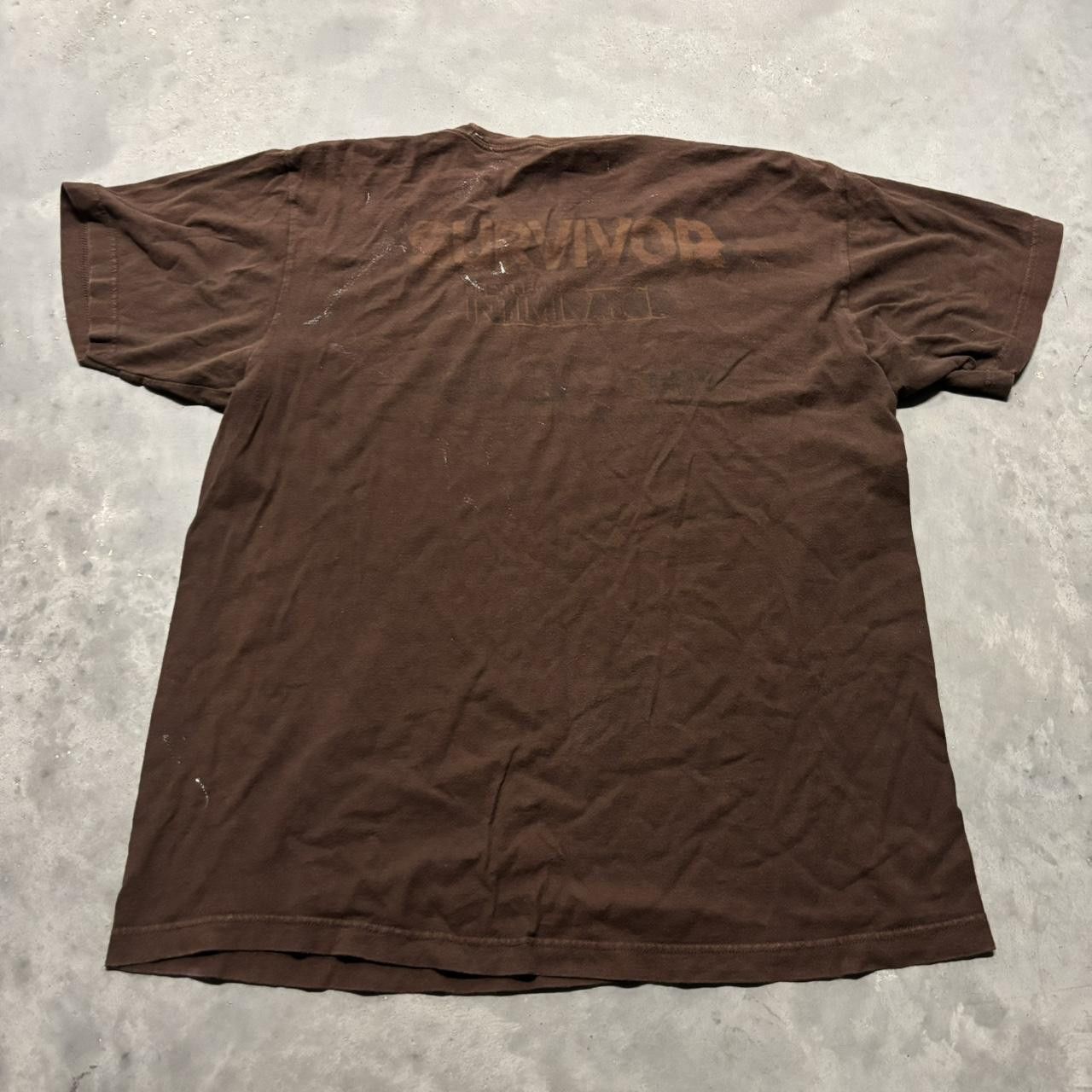 Japanese Brand × Vintage Crazy Vintage Y2K/2000s Faded Brown The Intimidator WWE Graphic Tee! Size US L / EU 52-54 / 3 - 4 Thumbnail