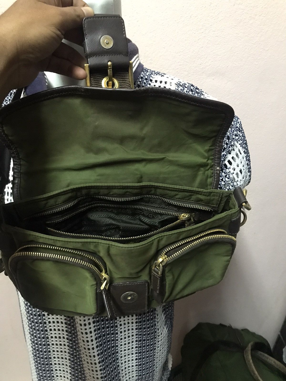 Prada × Vintage Authenrtic PRADA GREEN Shoulder Size ONE SIZE - 7 Thumbnail