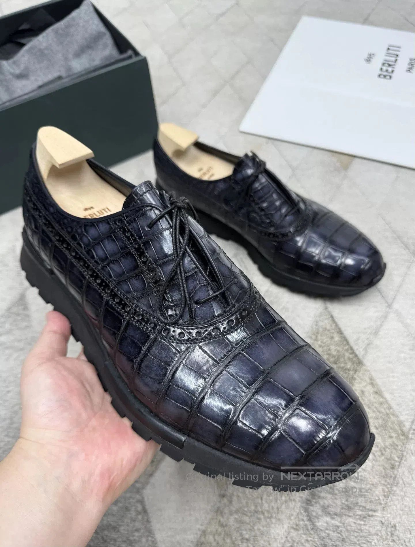 Berluti Berluti Fast Track Crocodile Leather Shoes. Size US 11.5 / EU 44-45 - 2 Thumbnail